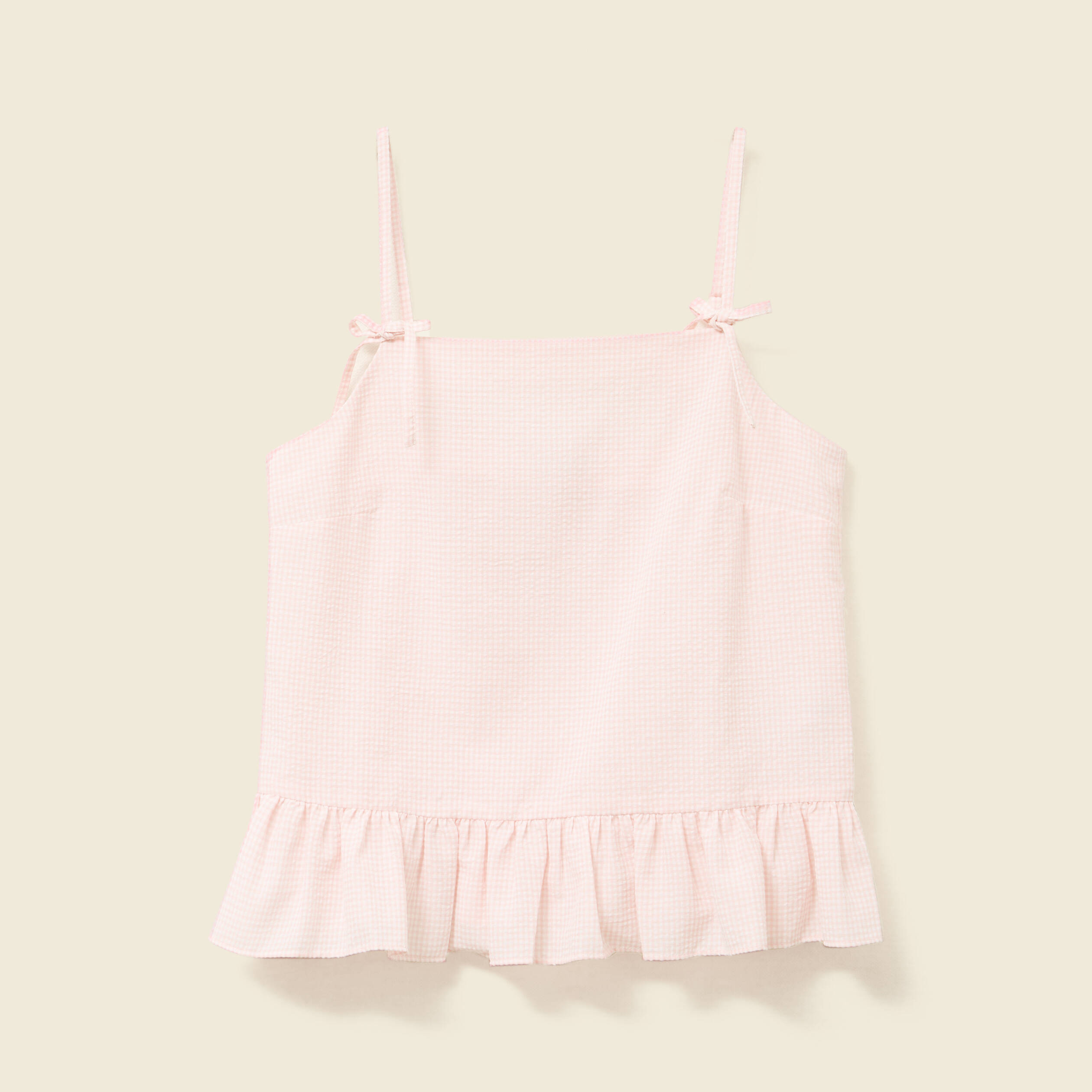 debardeur droit court col carre rose clair femme Débardeur droit court col carré rose clair femme