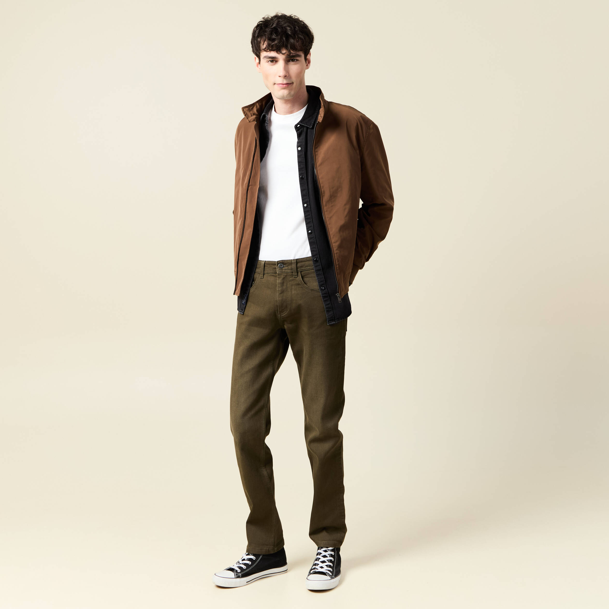jeans straight longueur 32 denim taupe homme Jeans straight longueur 32 denim taupe homme