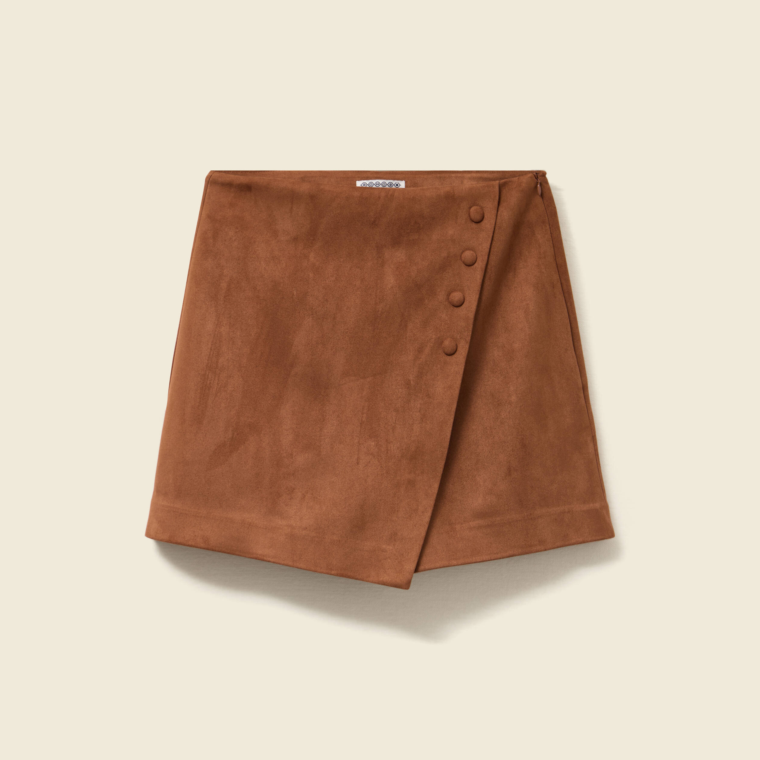jupe short taille haute camel femme Jupe-short taille haute camel femme
