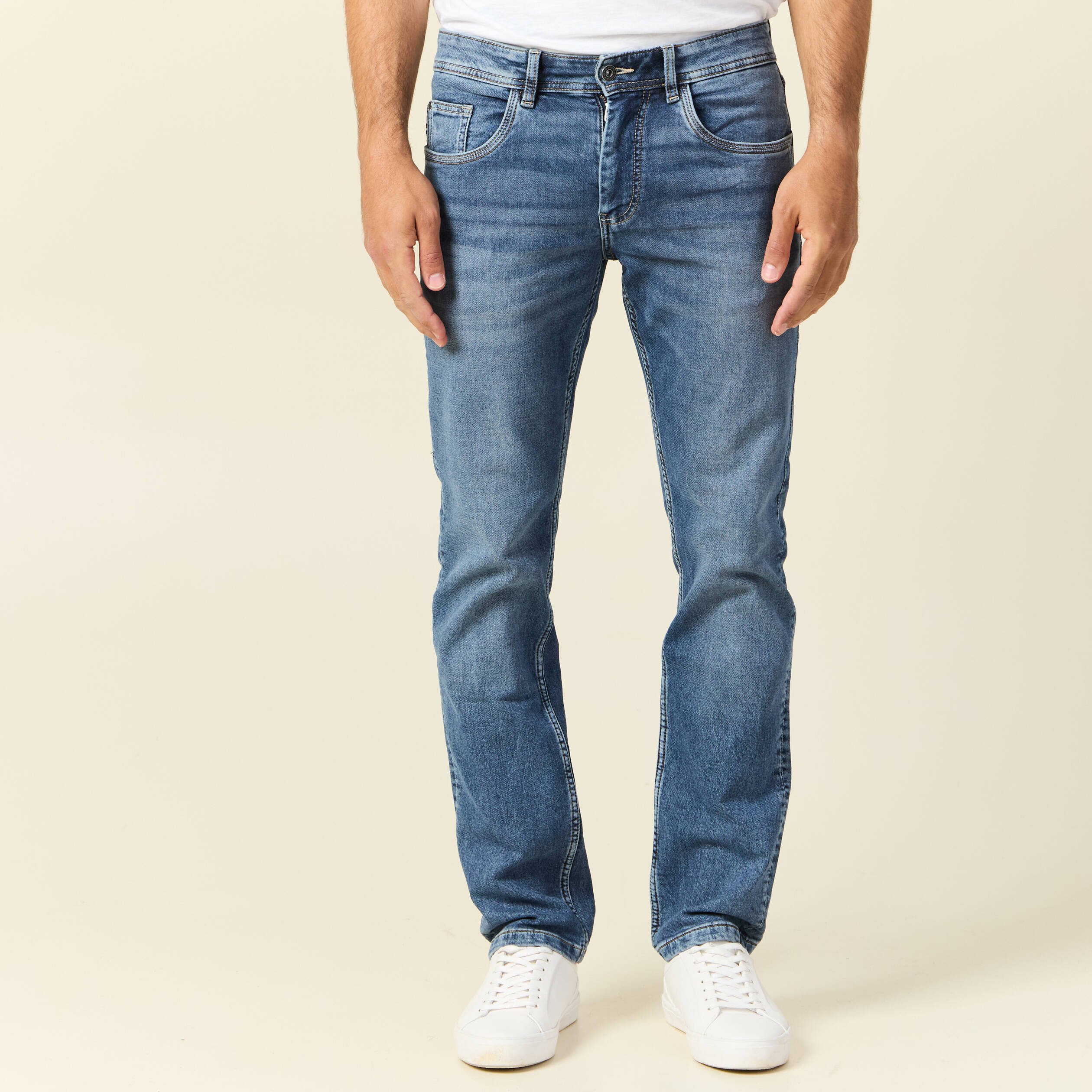 jeans straight ultra stretch denim stone homme Jeans straight ultra stretch denim stone homme