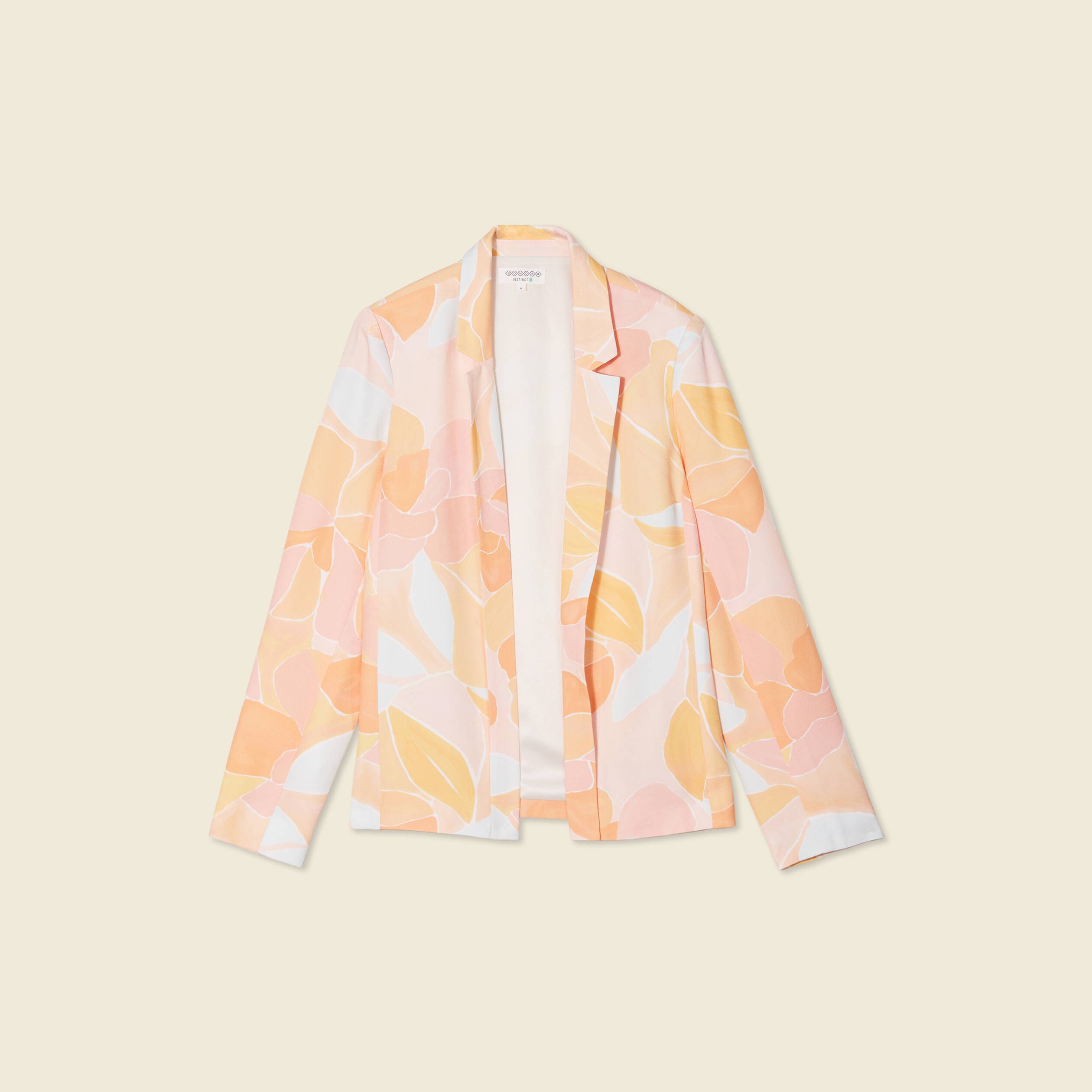 Veste blazer éco-responsable orange clair femme