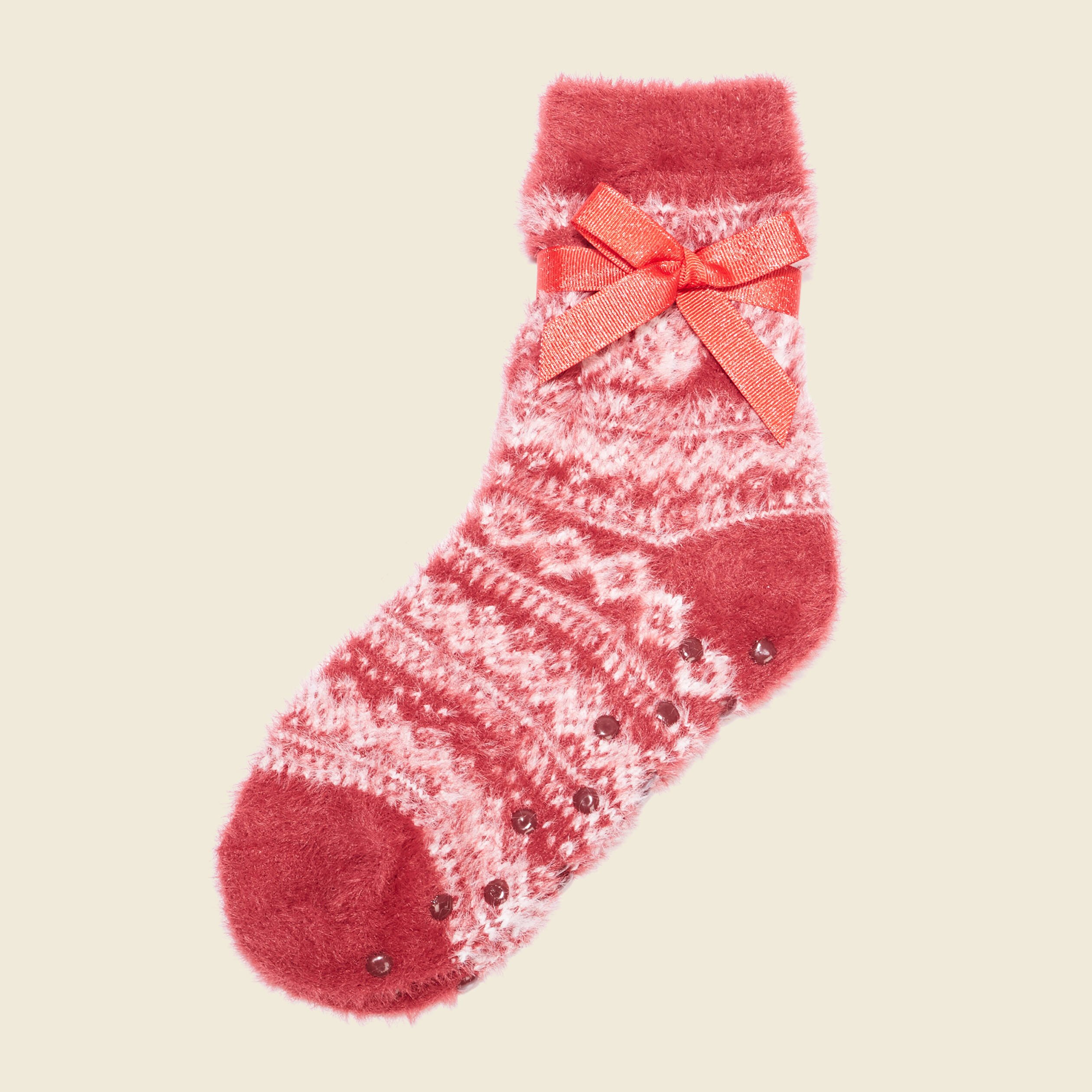 chaussettes dinterieur rouge fonce femme Chaussettes d'intérieur rouge foncé femme