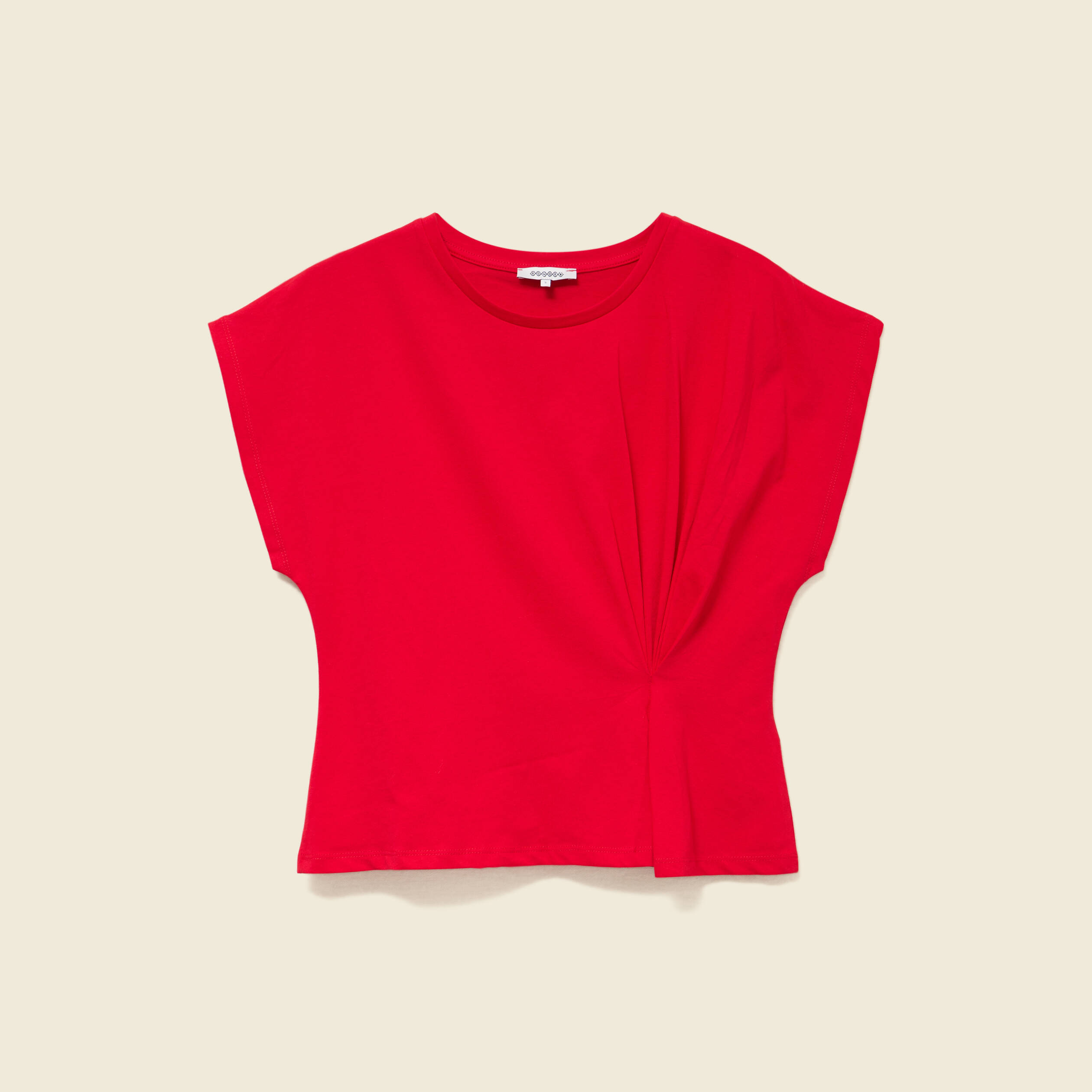T-shirt manches courtes rouge femme