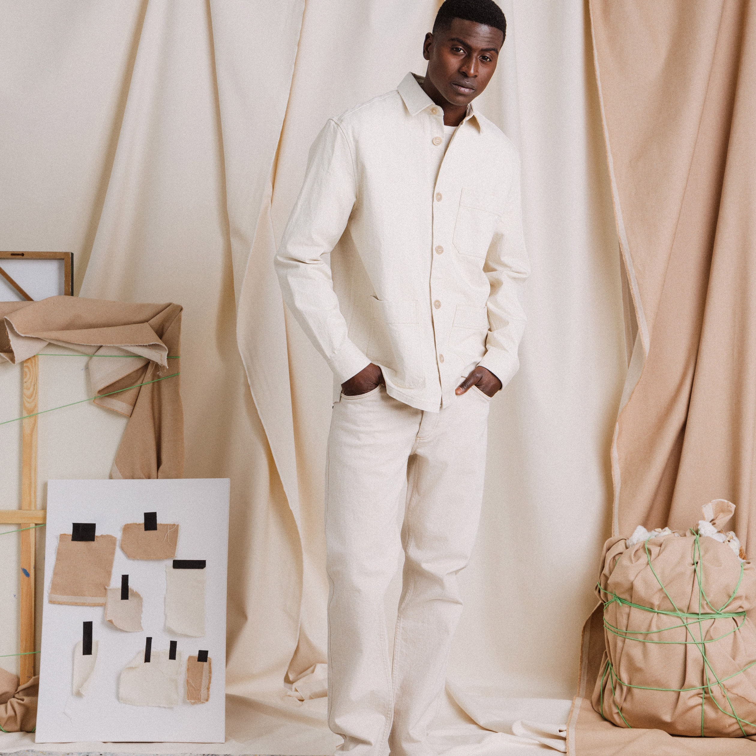 surchemise oversize ecru homme Surchemise oversize ecru homme