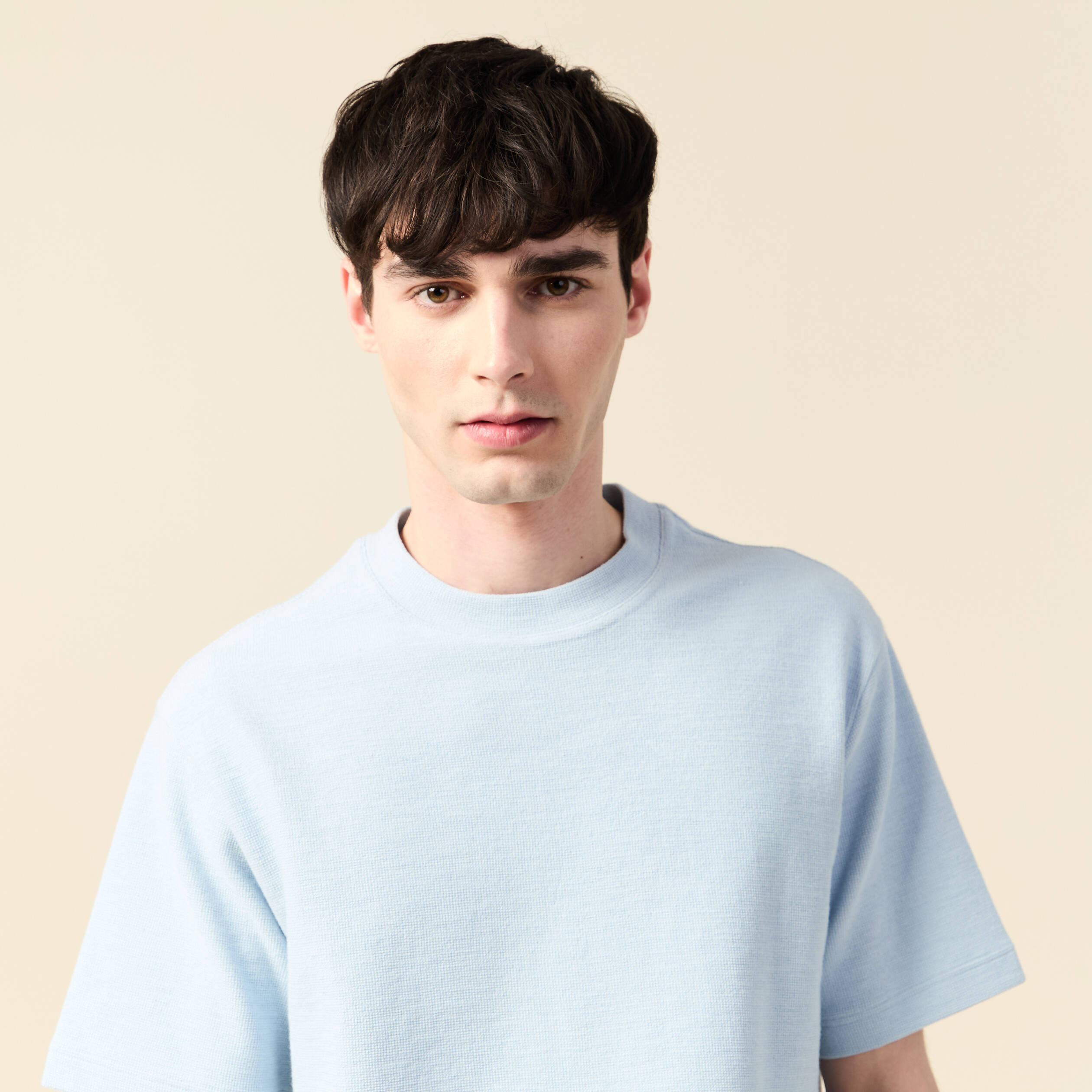 t shirt manches courtes bleu ciel homme T-shirt manches courtes bleu ciel homme
