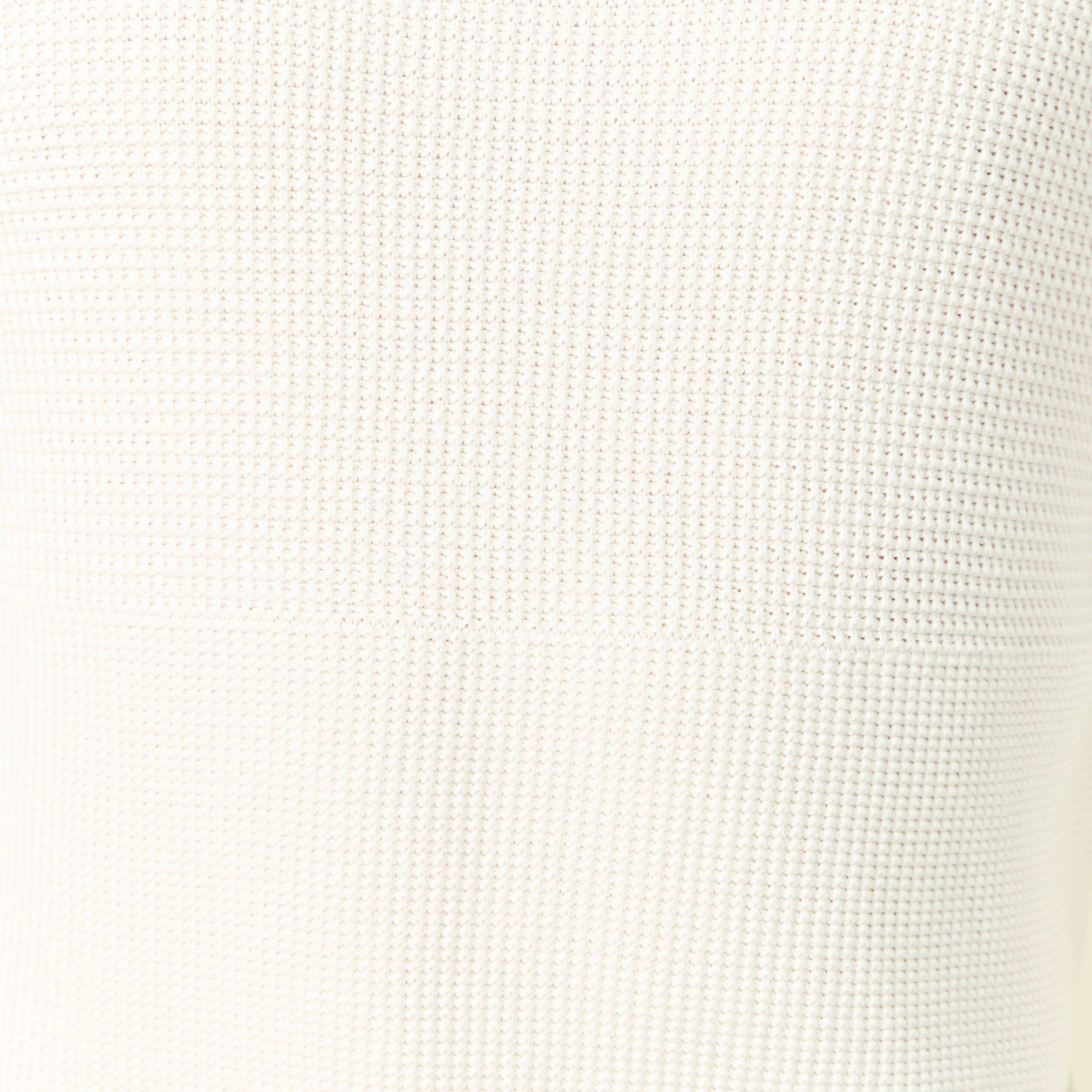 Pull col rond manches longues en coton ecru homme