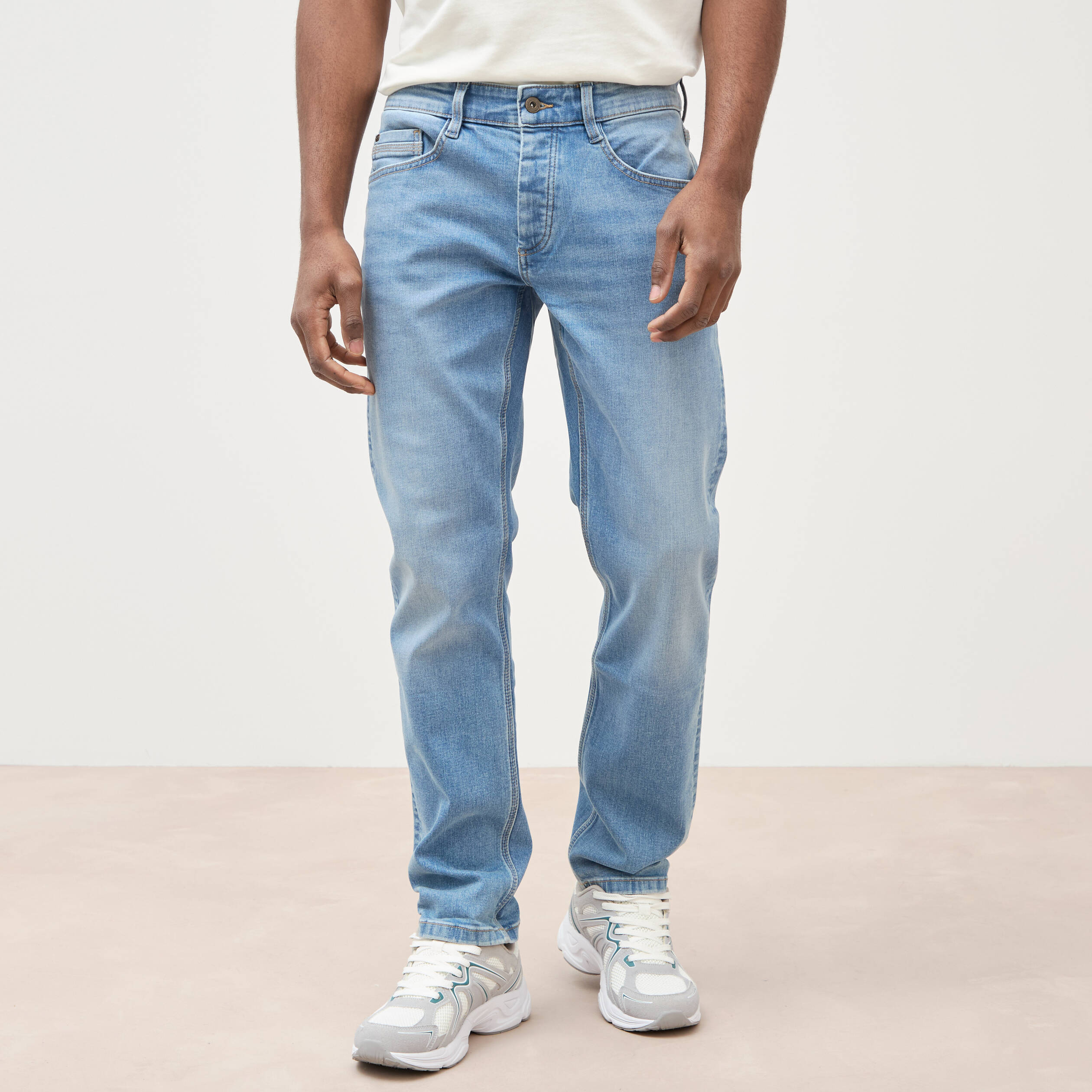 Jeans straight denim used homme
