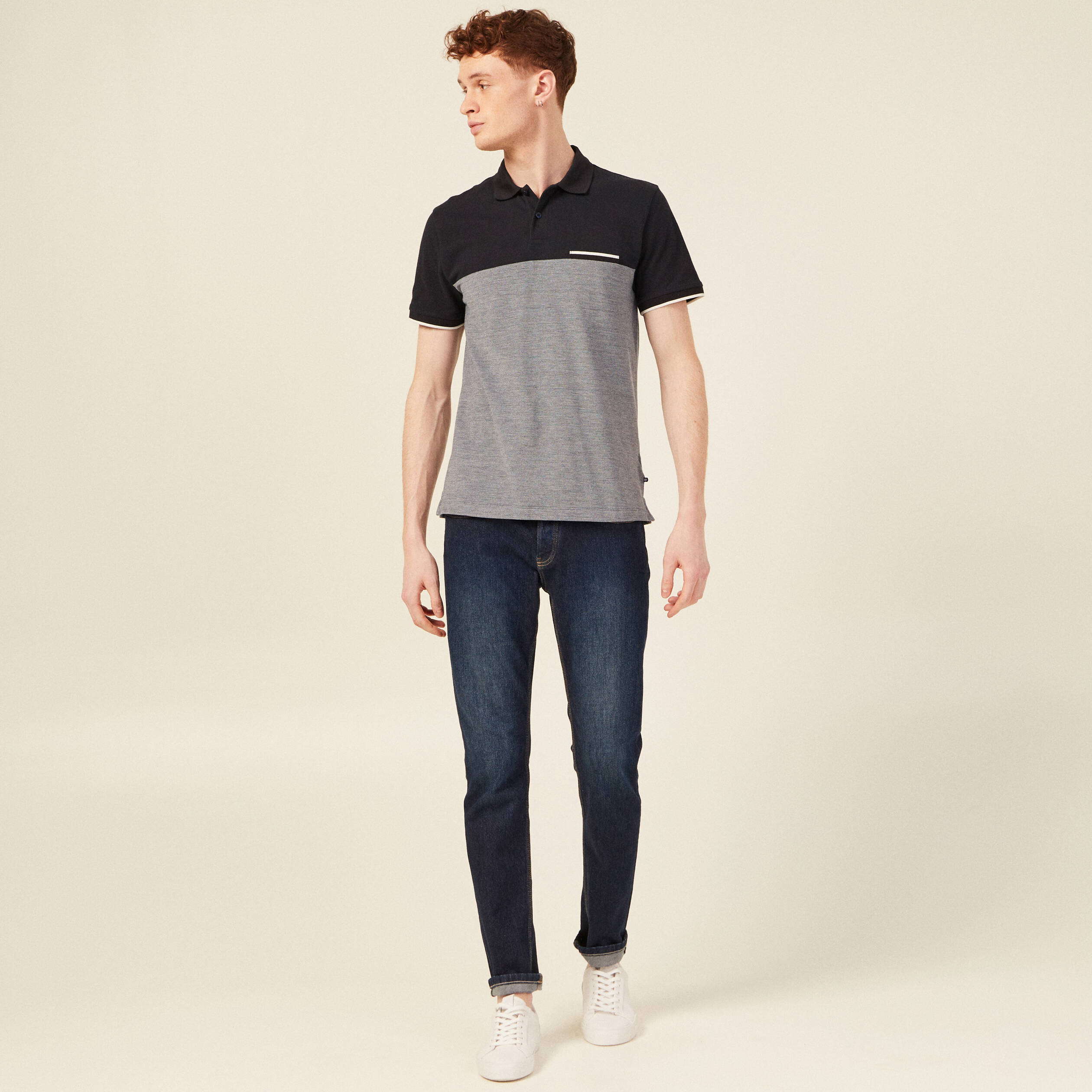 polo eco responsable bleu marine homme Polo éco-responsable bleu marine homme