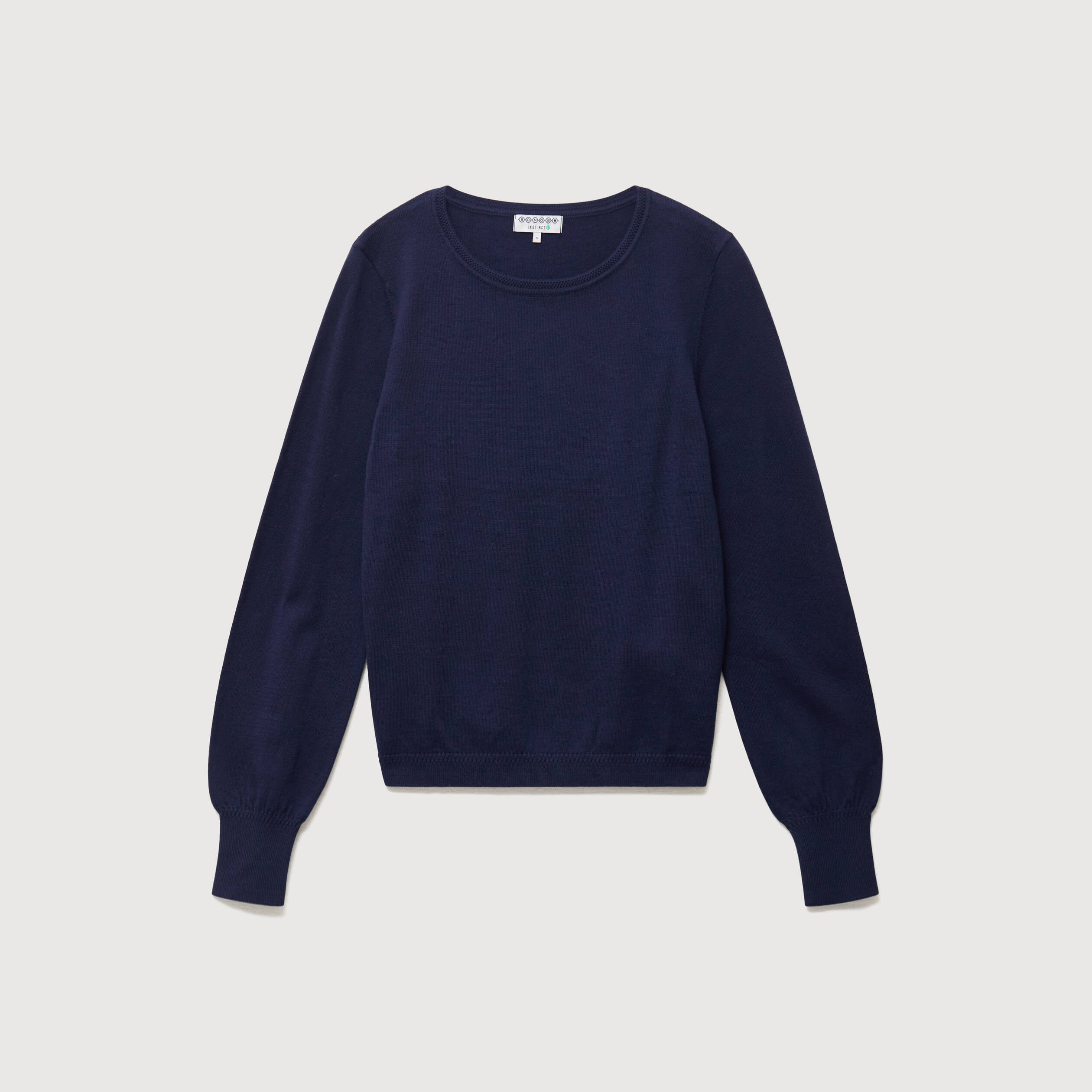 Pull manches longues bleu marine femme