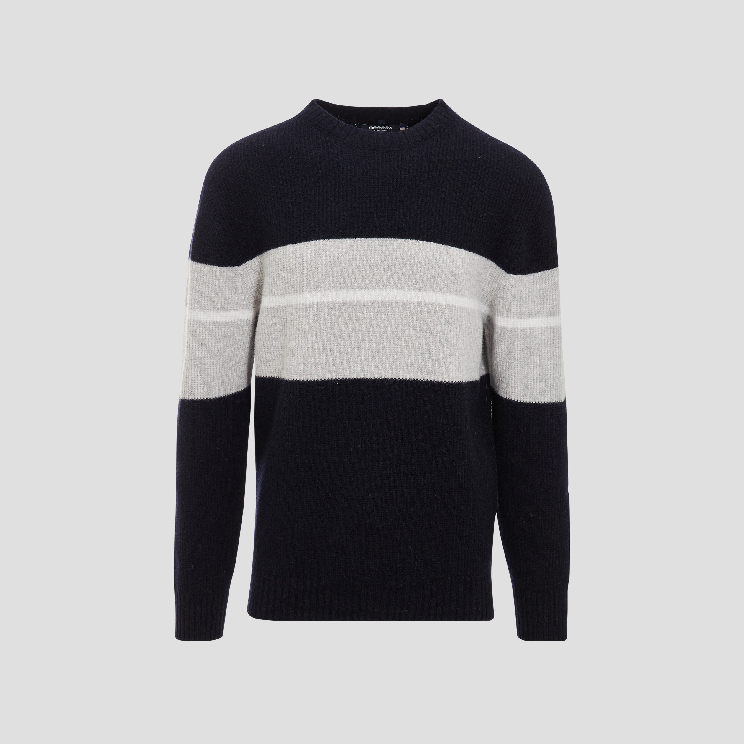 Pull manches longues bleu foncé homme