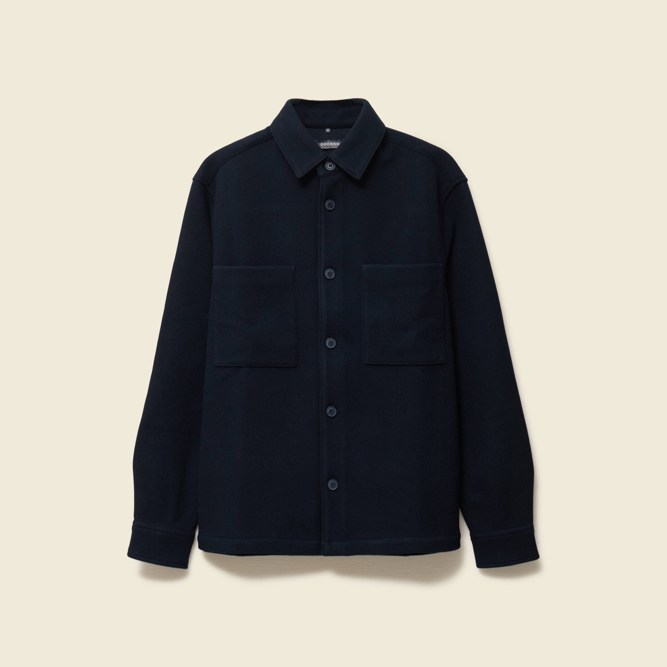Surchemise oversize col classique bleu marine homme