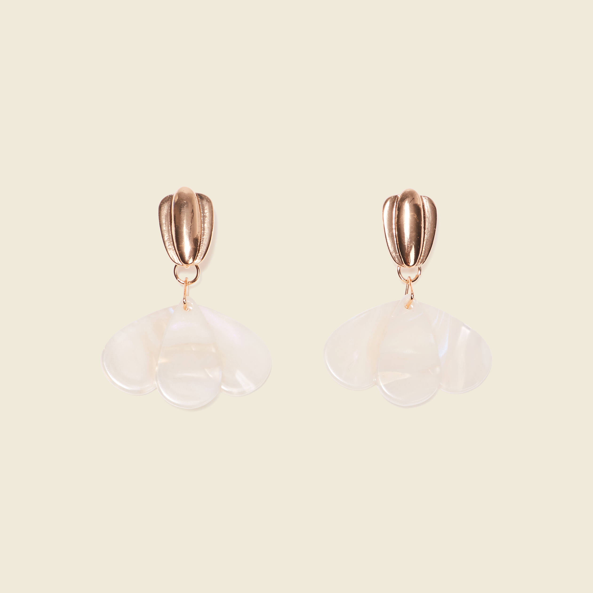 boucles doreilles pendantes ecru femme Boucles d'oreilles pendantes ecru femme