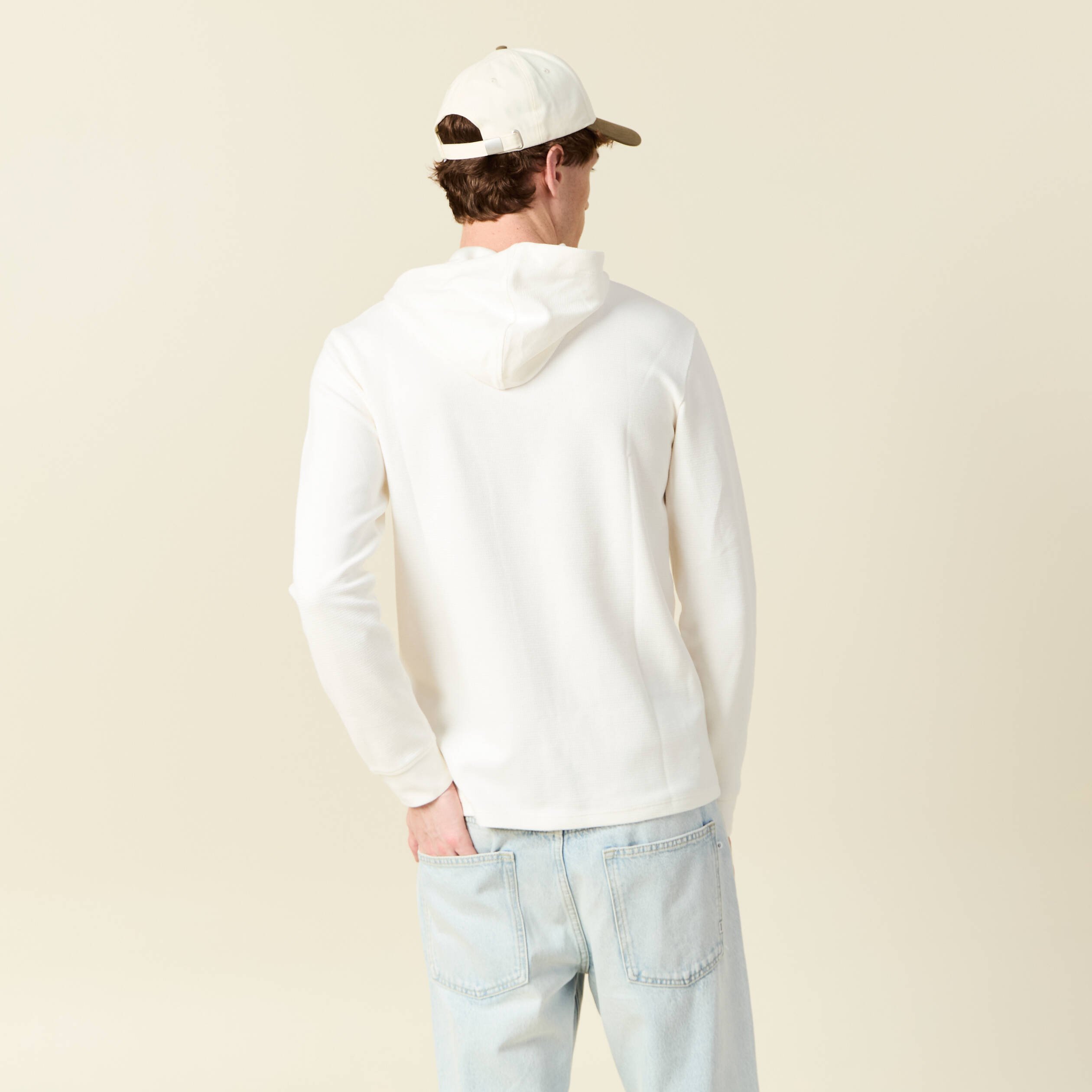 t shirt a capuche ecru homme T-shirt à capuche ecru homme