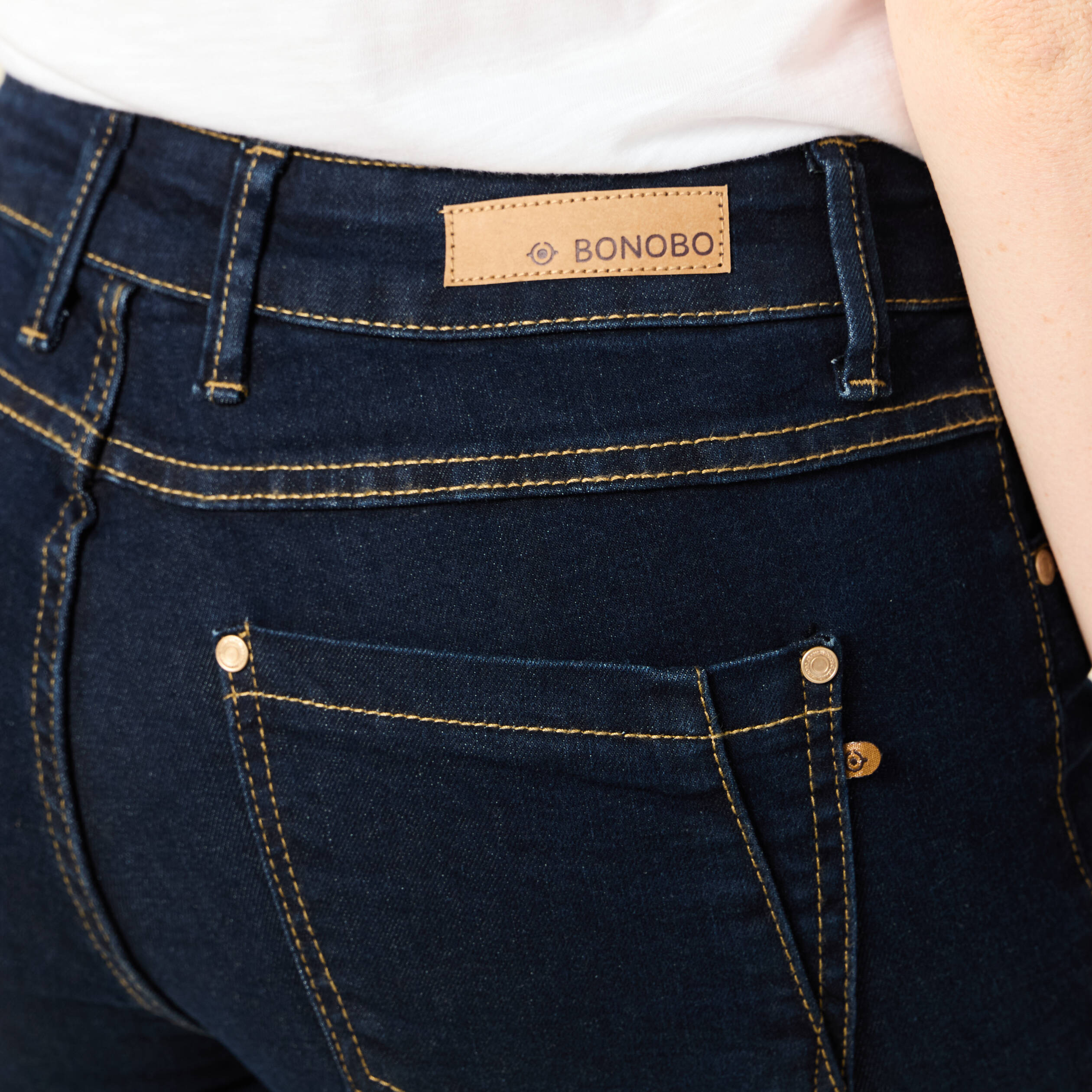jeans regular 5 poches denim brut rinse femme Jeans regular 5 poches denim brut rinse femme