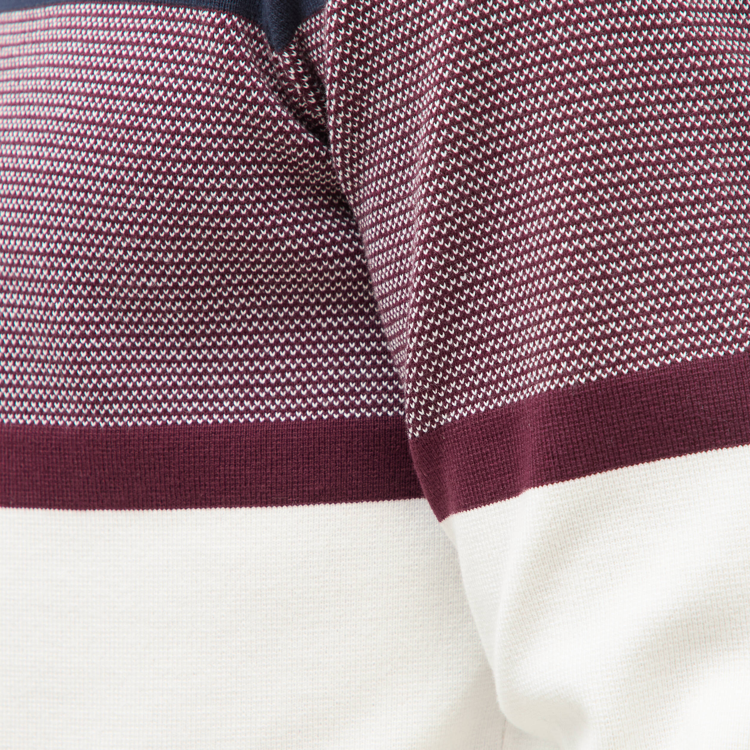 Pull fin col rond manches longues bleu marine homme