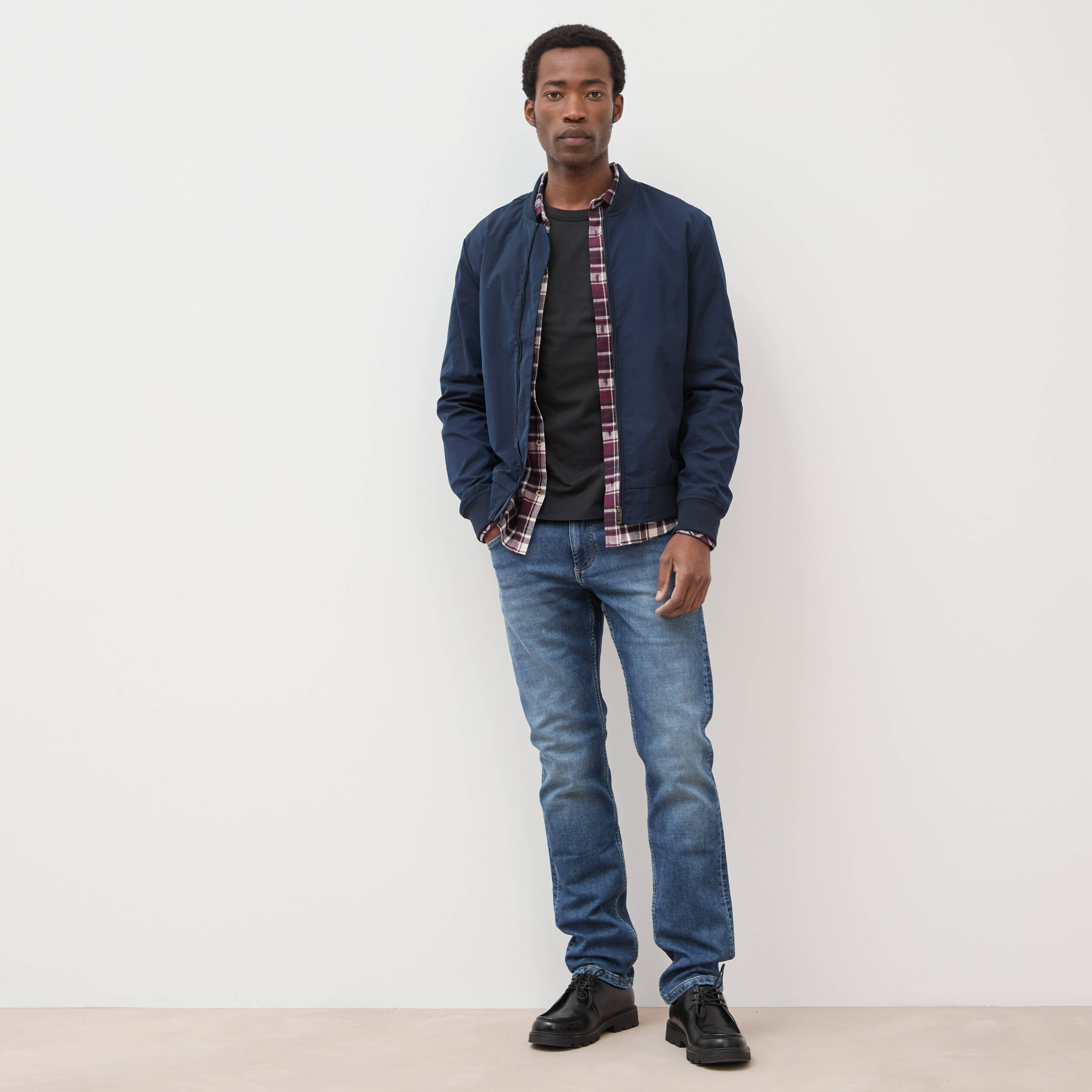 Jeans straight homme used L34 denim stone homme