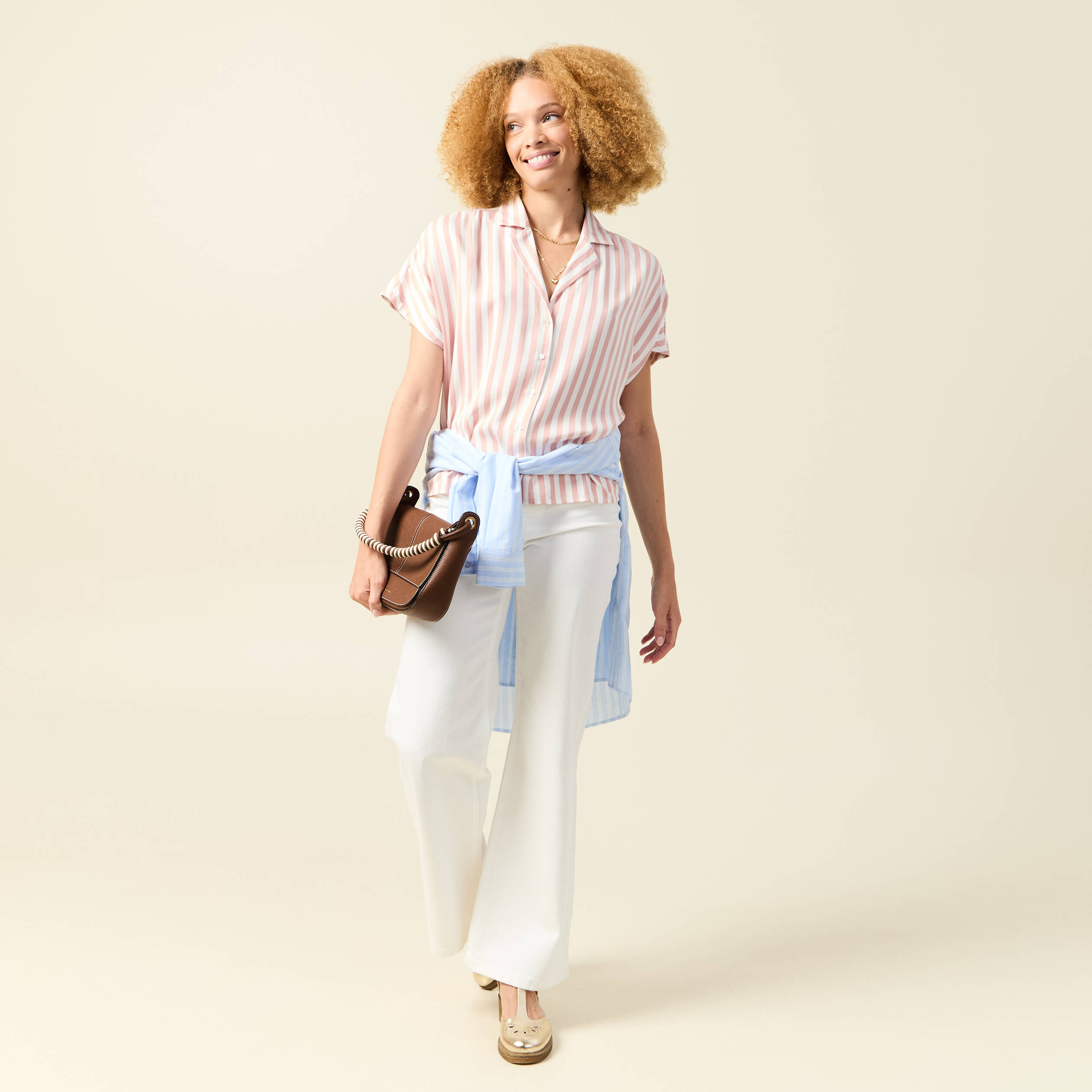 chemise manches courtes fluide rose clair femme Chemise manches courtes fluide rose clair femme
