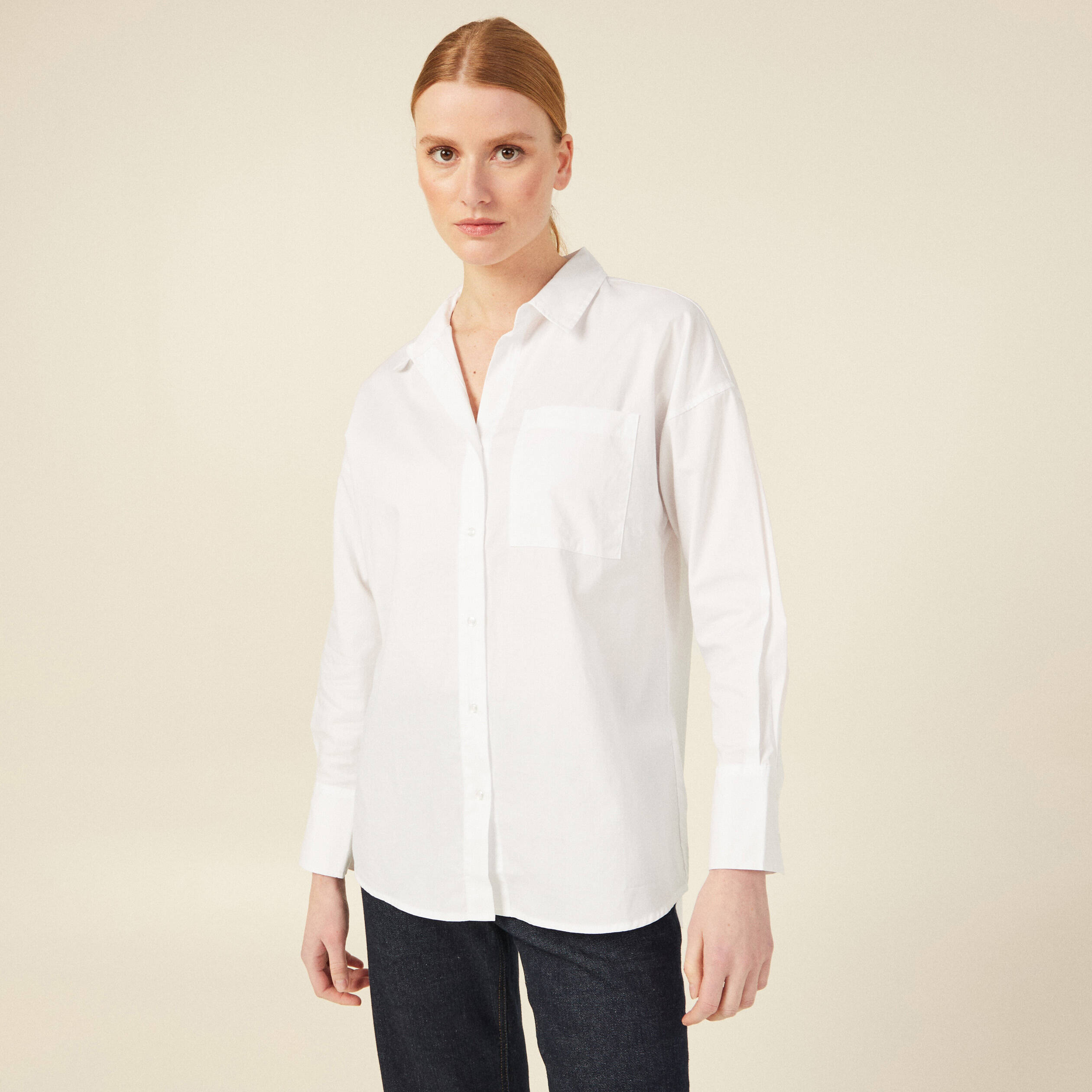 chemise manches longues blanc femme Chemise manches longues blanc femme