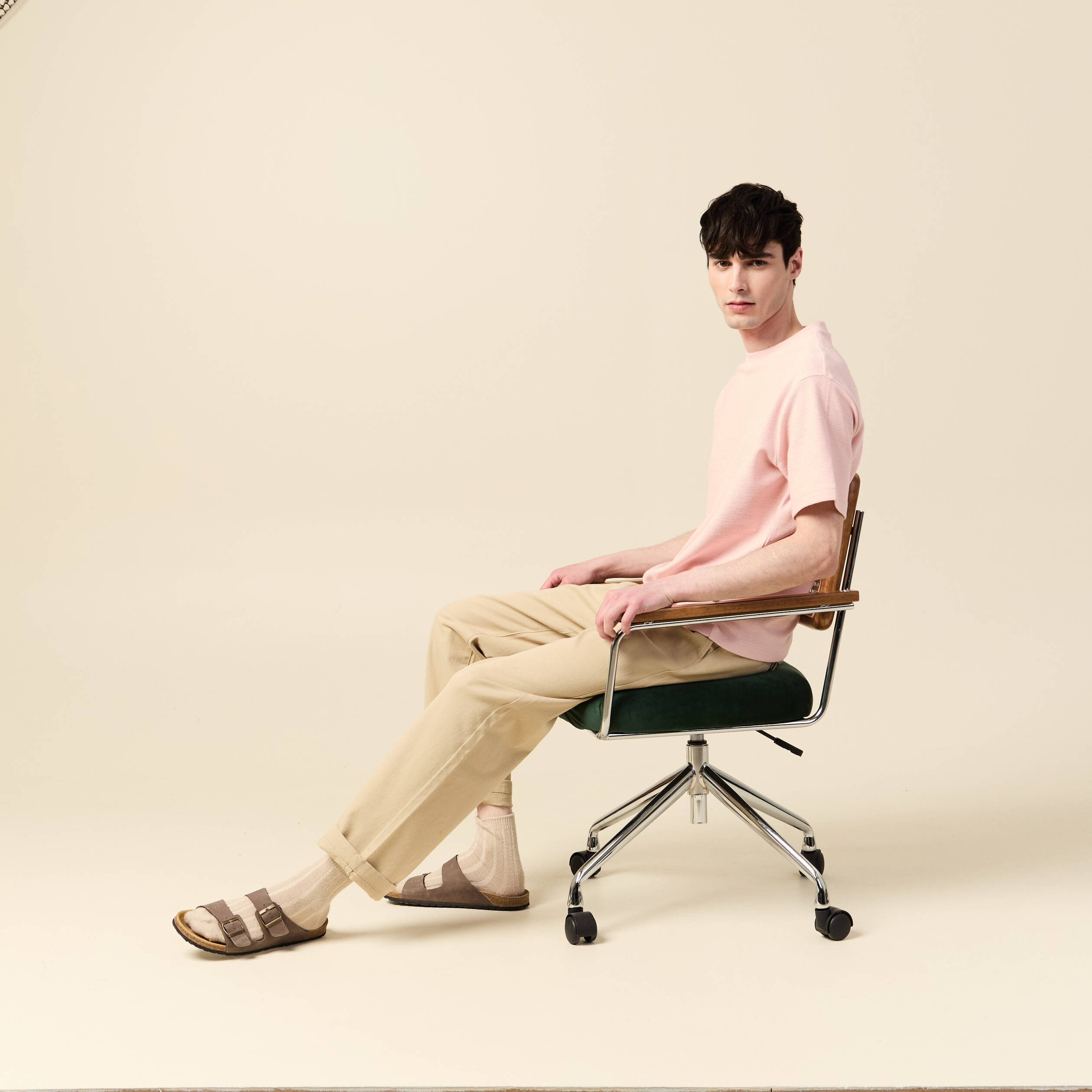 t shirt manches courtes rose clair homme T-shirt manches courtes rose clair homme