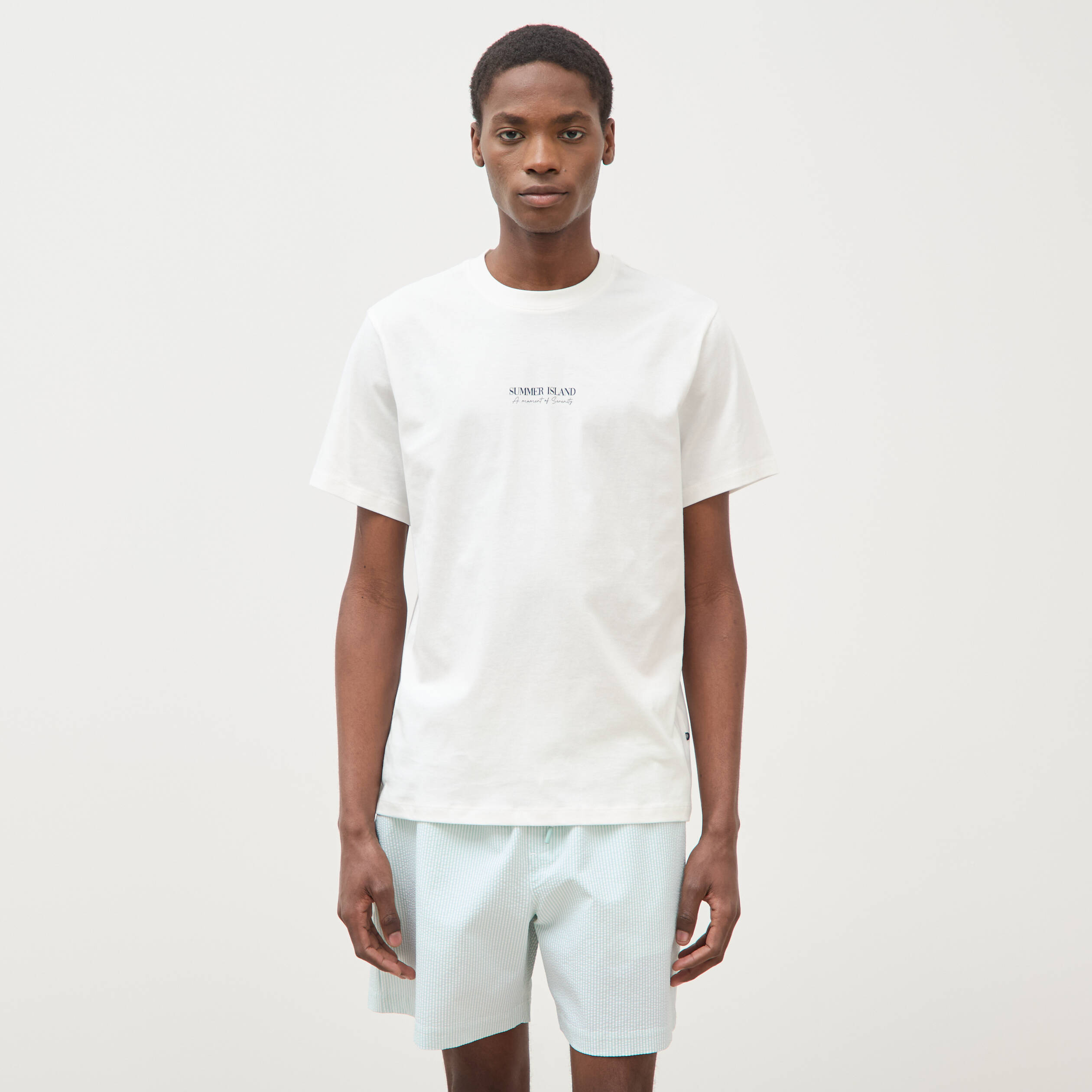 T-shirt en coton ecru homme
