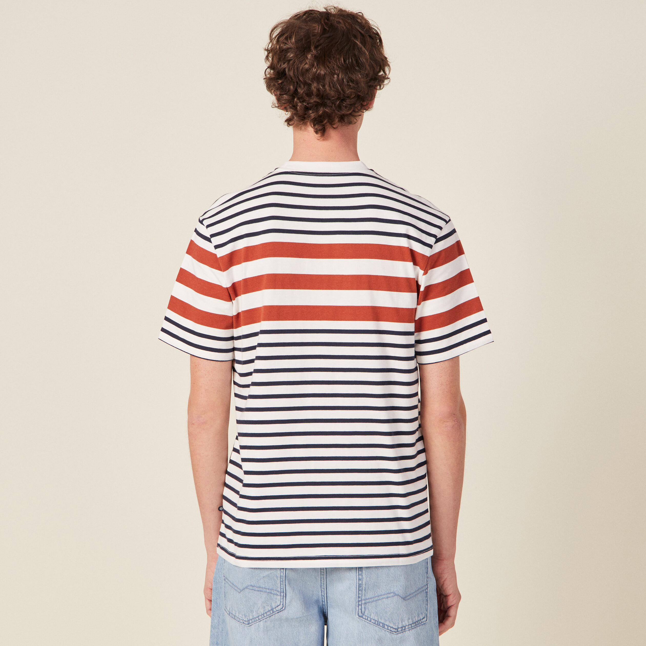 t shirt manches courtes ecru homme T-shirt manches courtes ecru homme