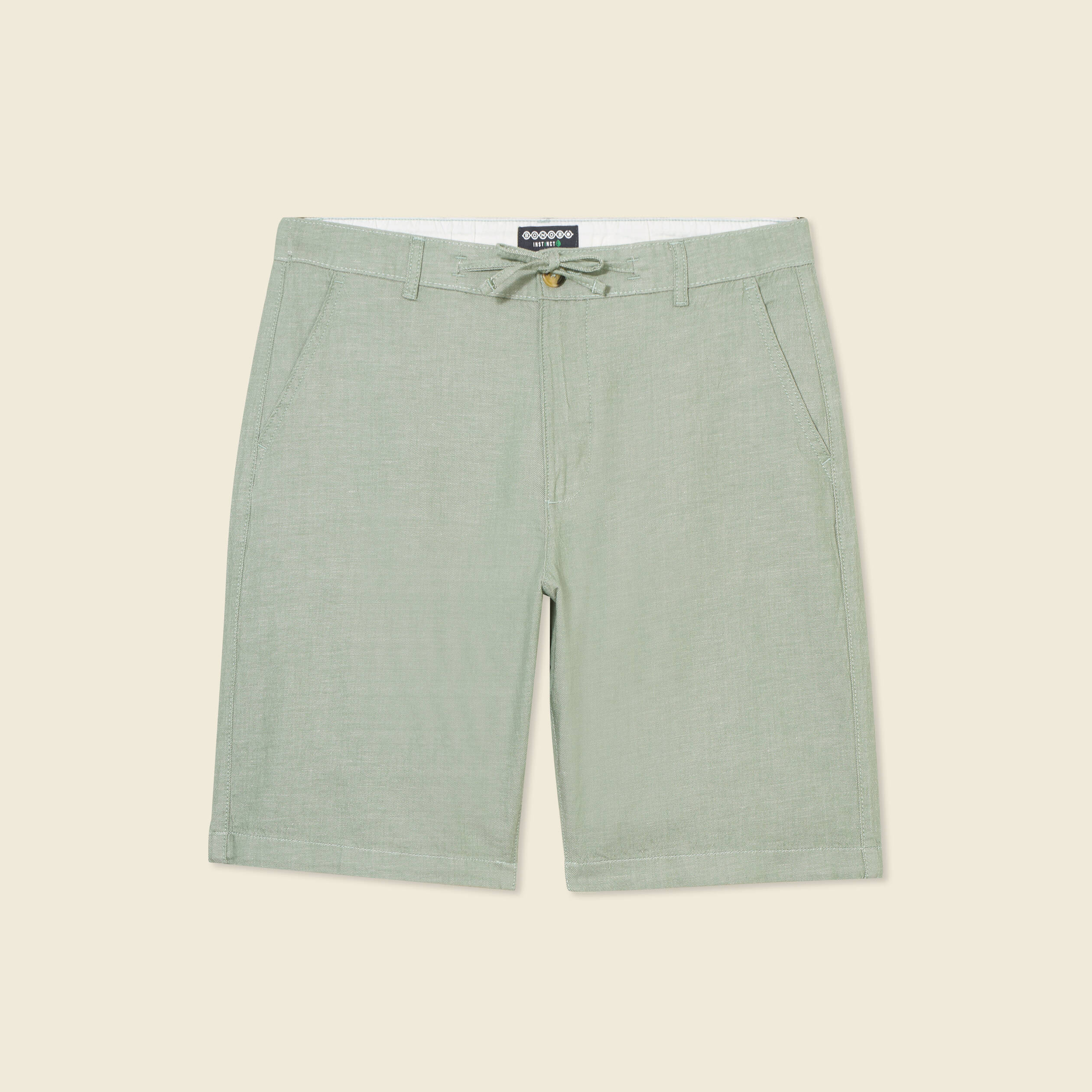 bermuda droit vert olive homme Bermuda droit vert olive homme