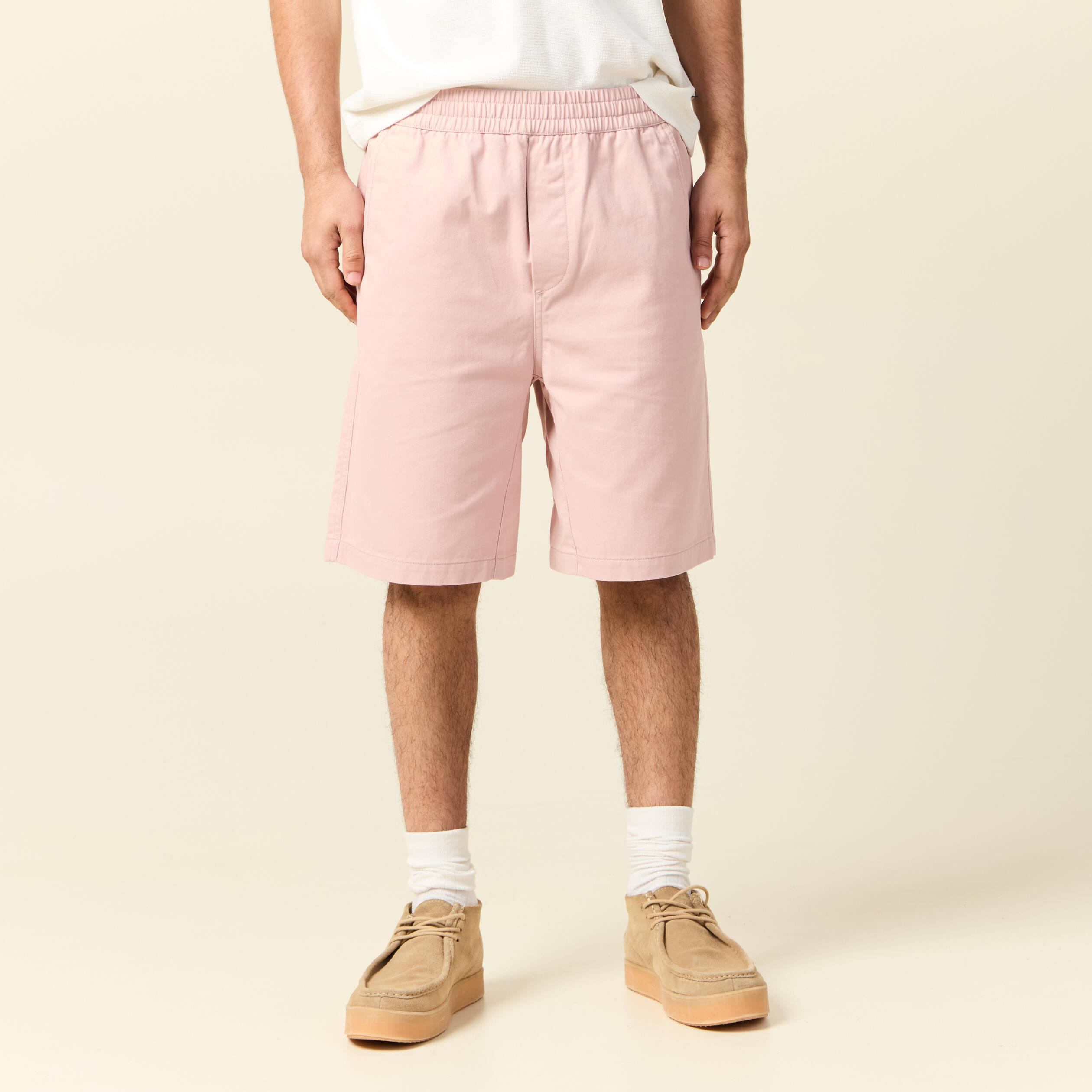 bermuda droit rose pastel homme Bermuda droit rose pastel homme