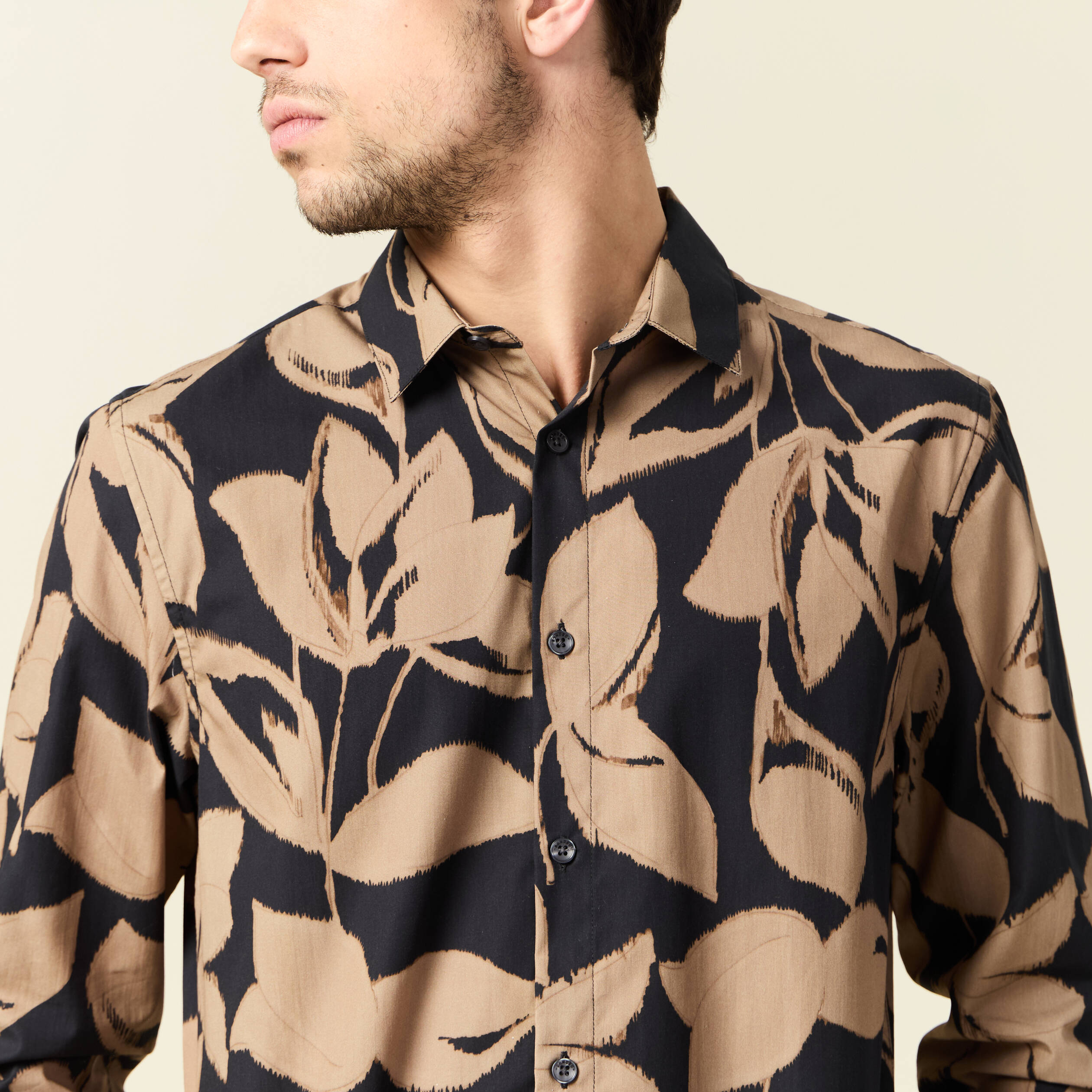 chemise manches longues marron homme Chemise manches longues marron homme