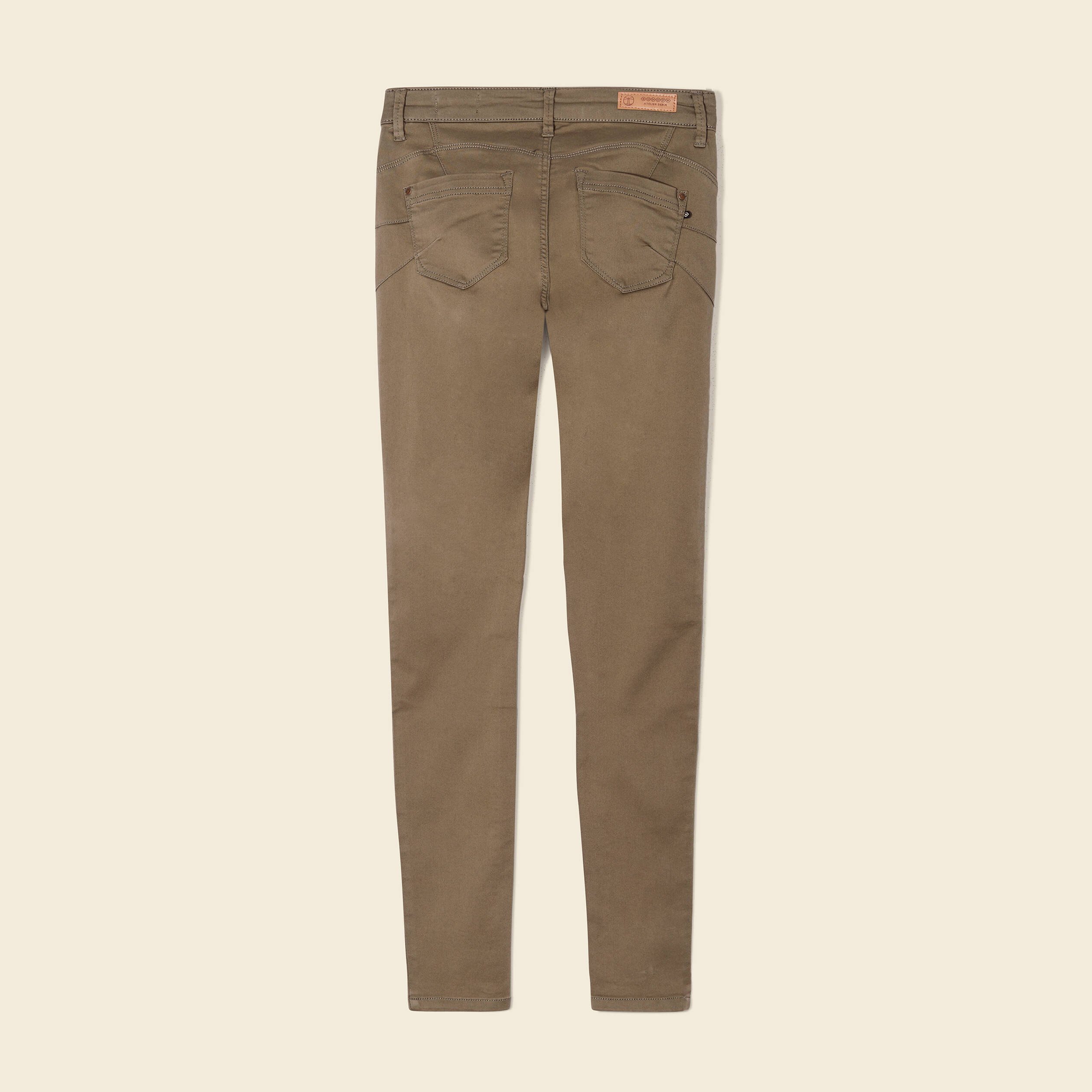 Pantalon Audrey - skinny push up vert kaki femme