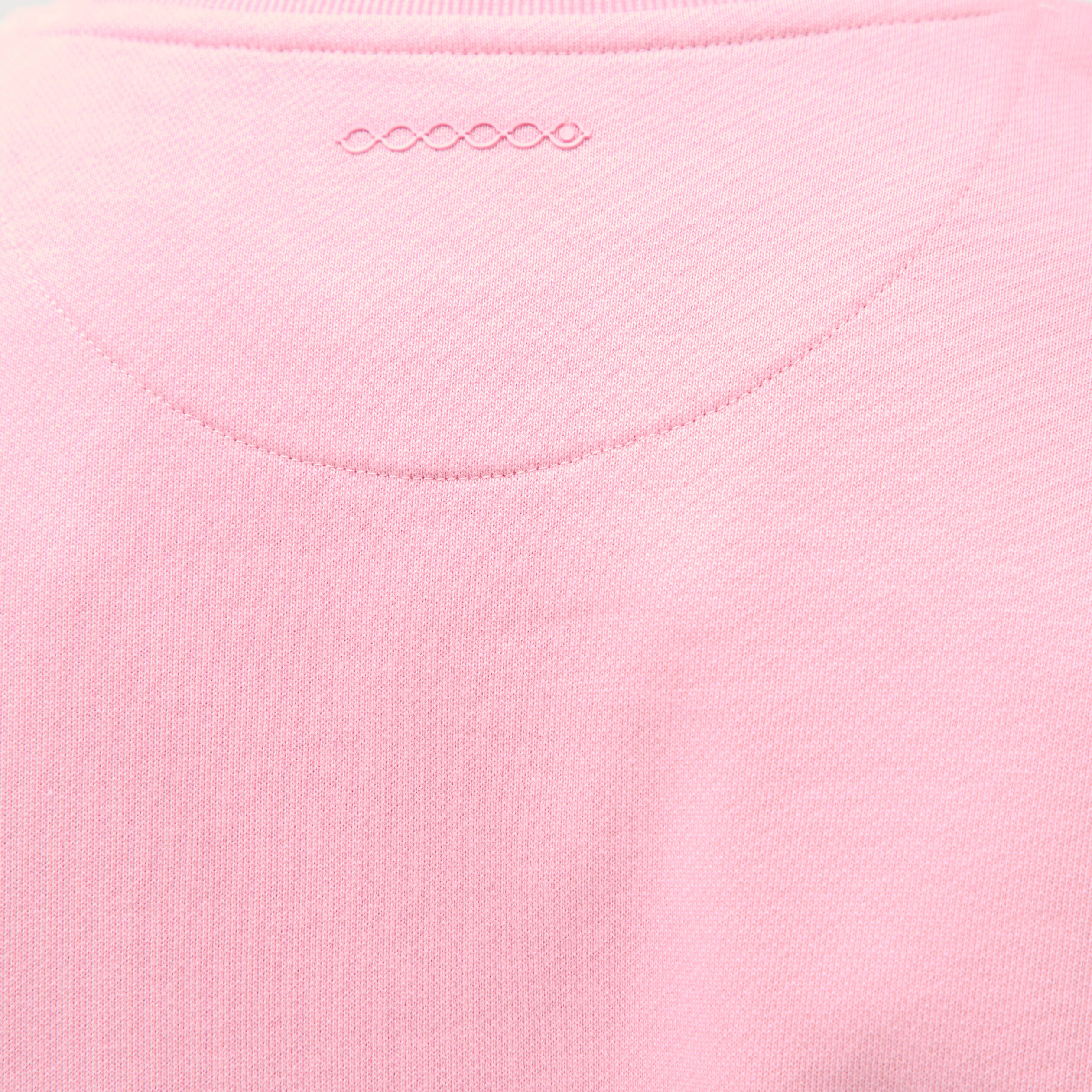Sweat col rond manches longues en coton rose homme
