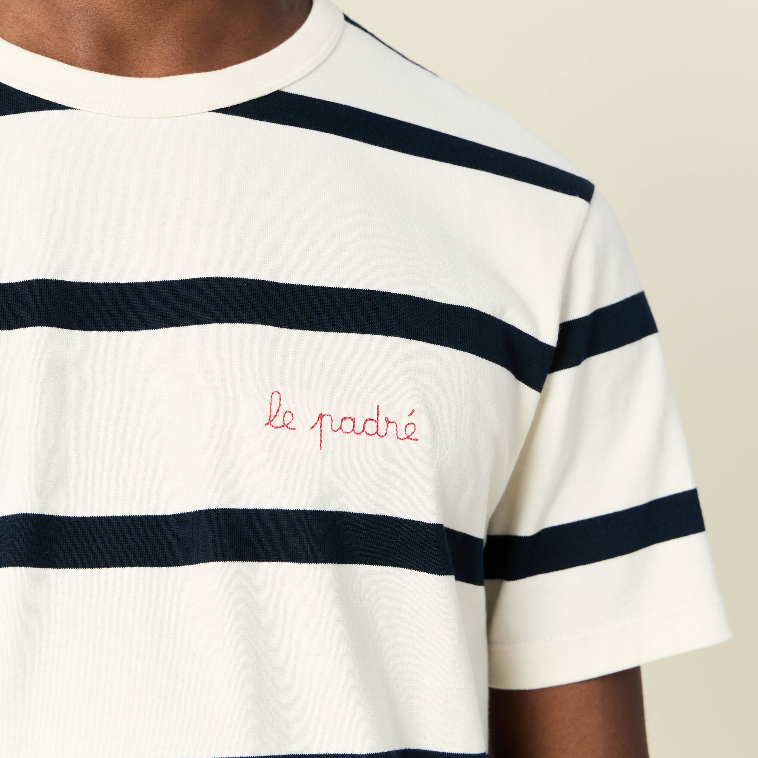 t shirt manches courtes ecru homme T-shirt manches courtes ecru homme