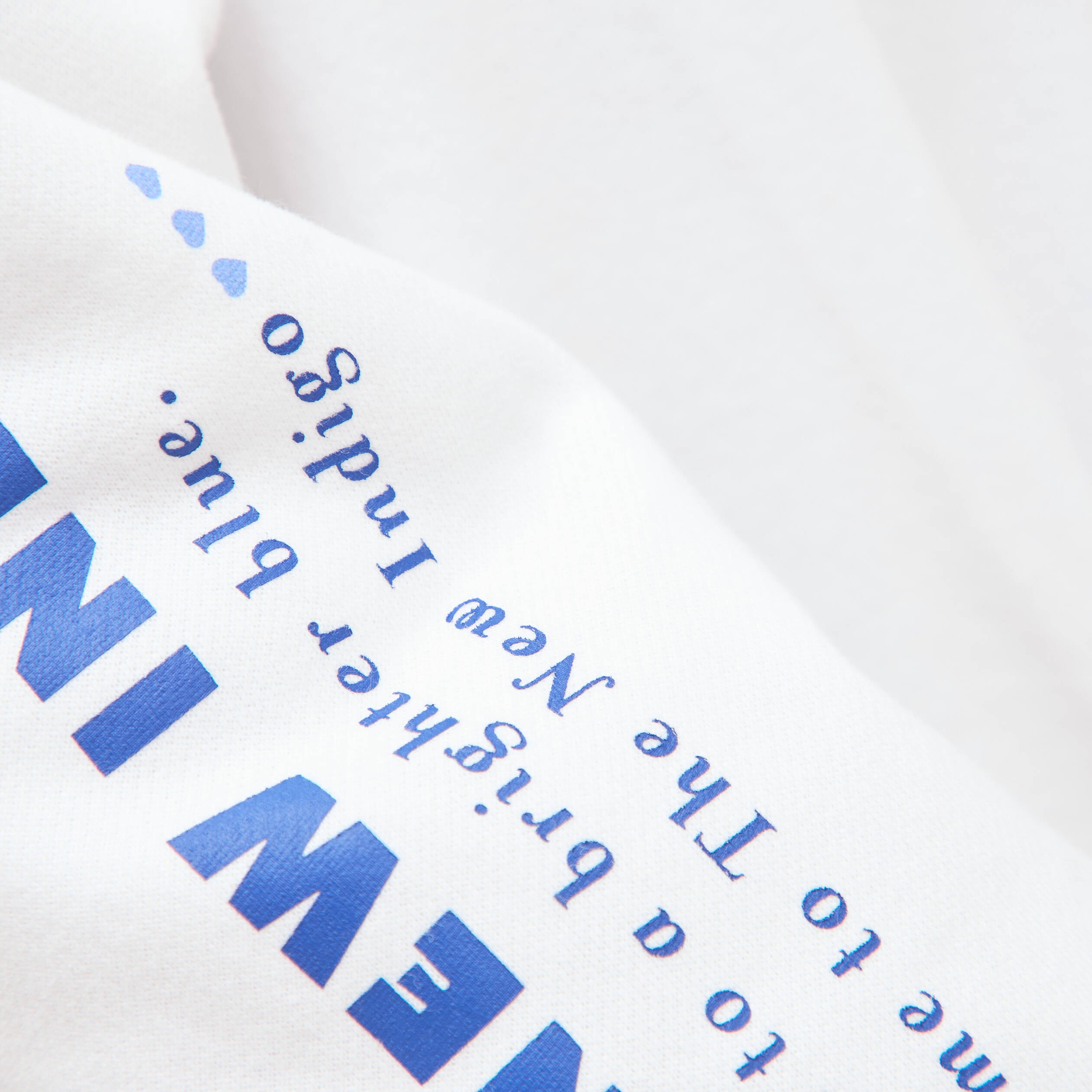 Sweat droit col rond manches longues blanc femme