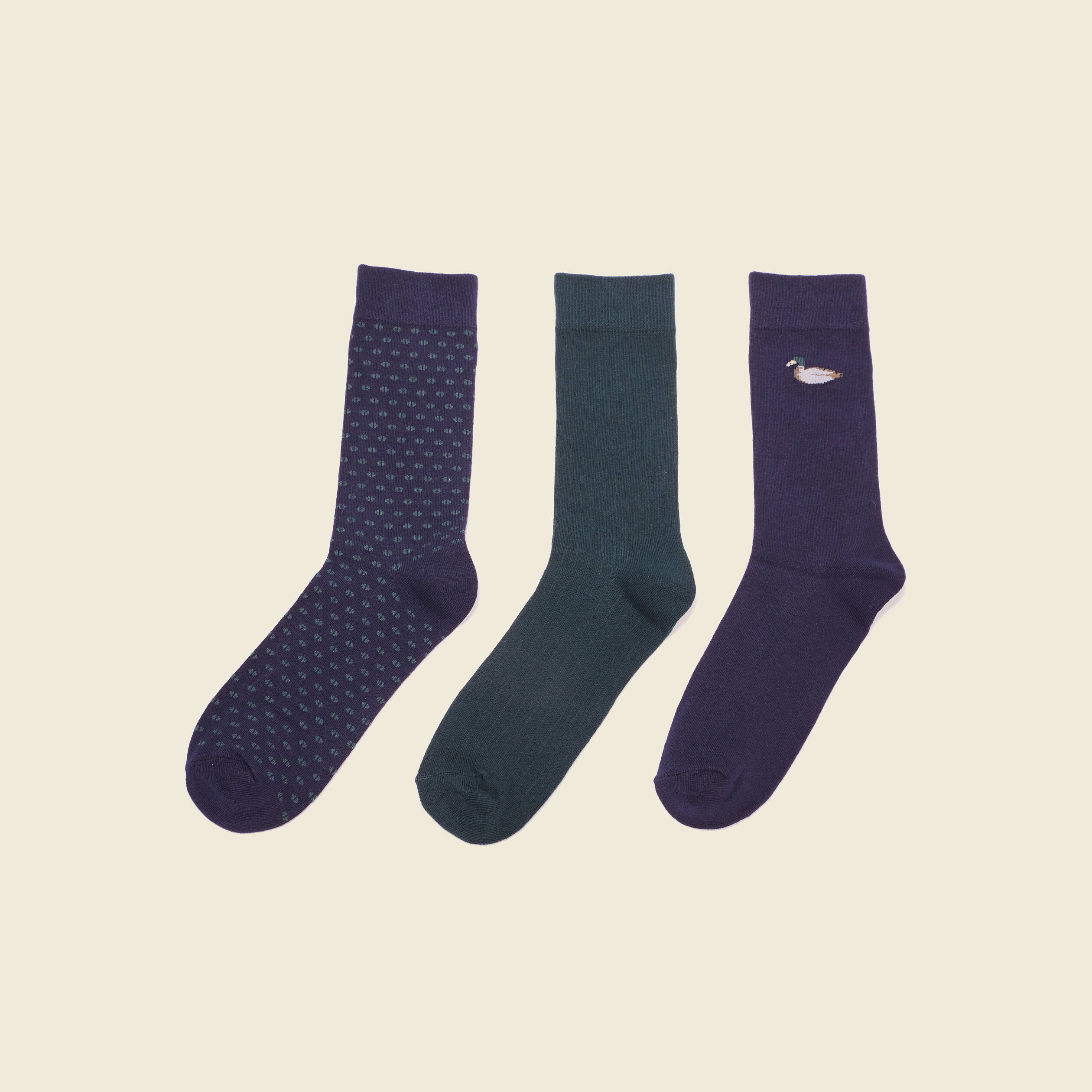 lot 3 paires chaussettes vert fonce homme Lot 3 paires chaussettes vert foncé homme