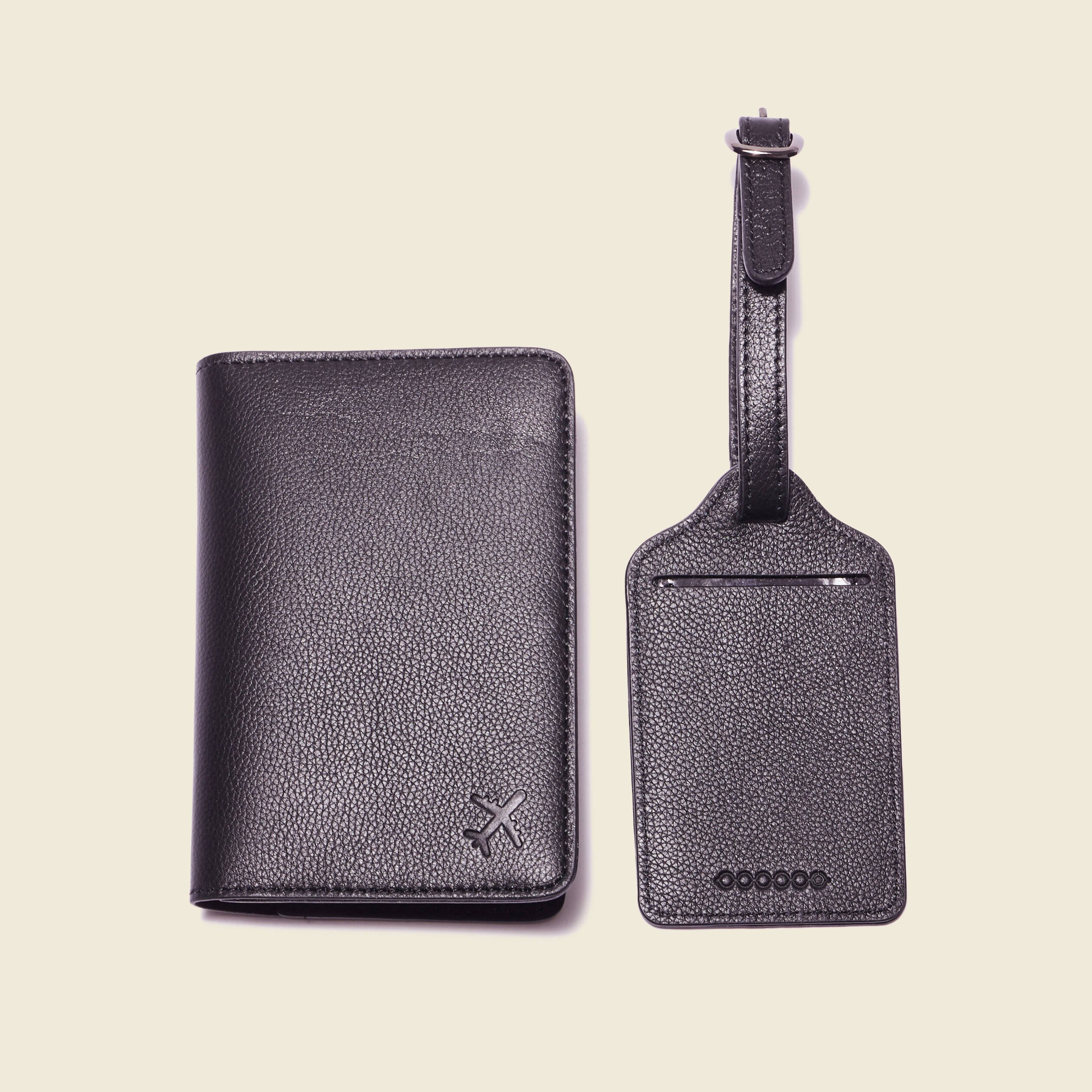 ensemble etui et etiquette bagage noir homme Ensemble étui et étiquette bagage noir homme