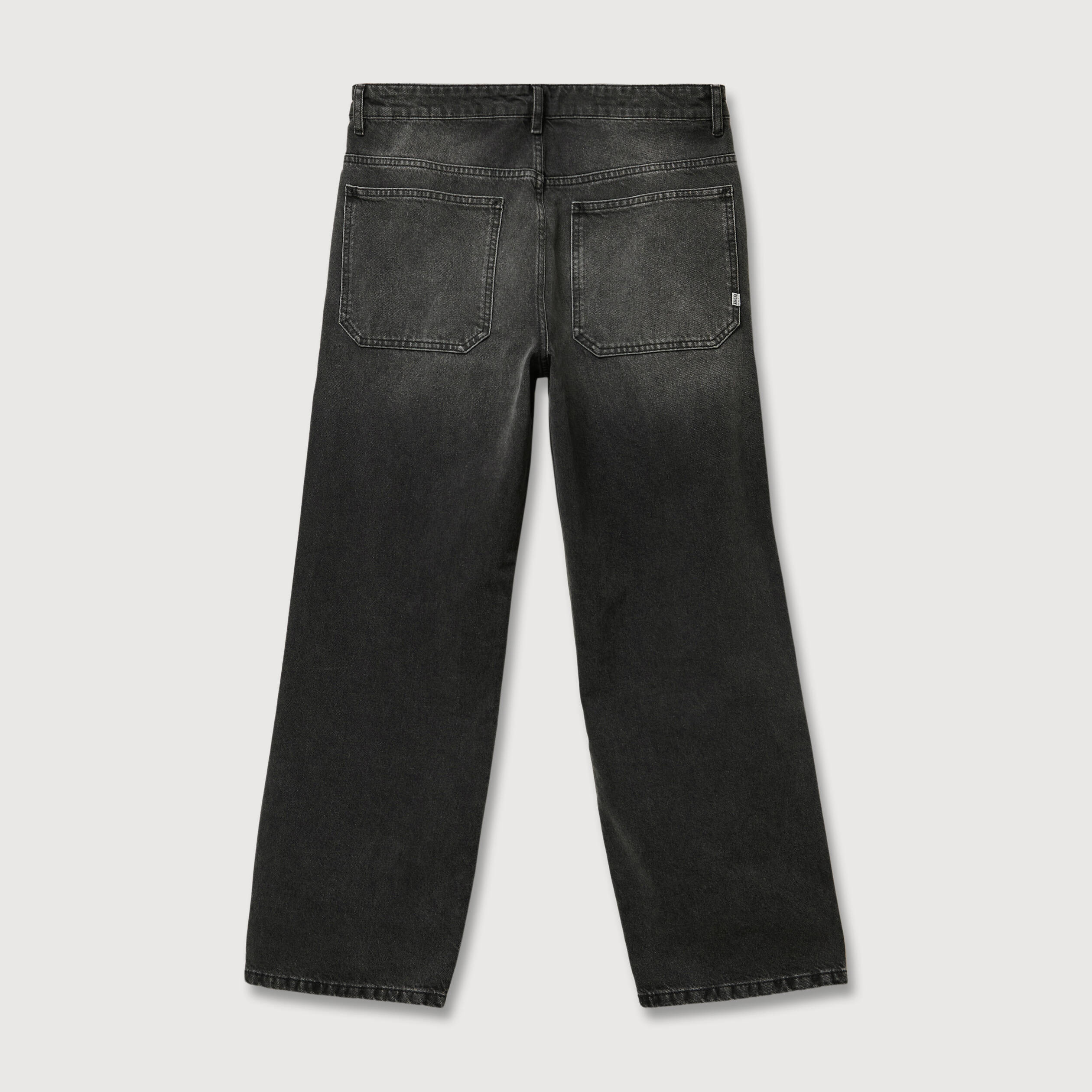 Jeans loose longueur 32 en coton denim noir homme