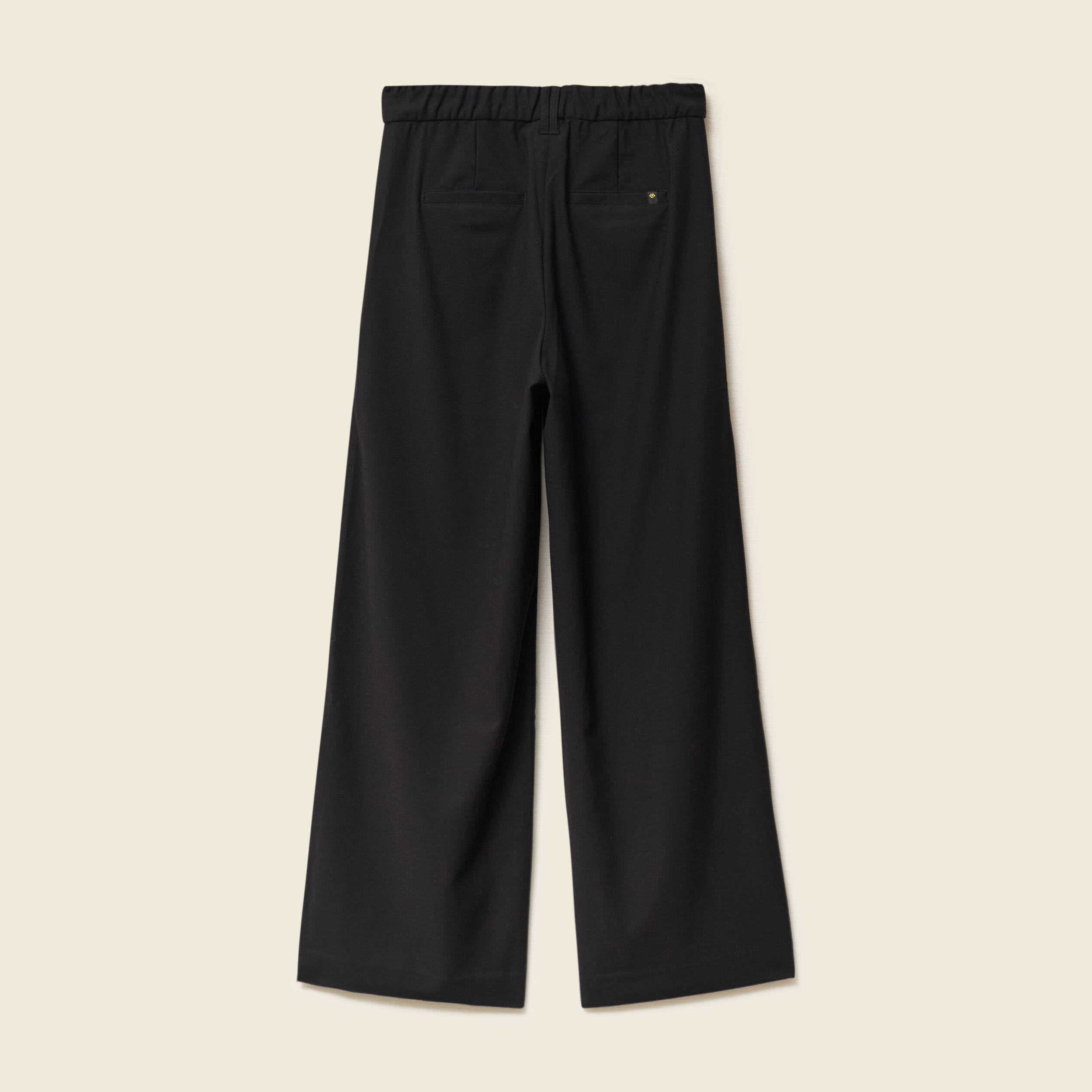 Pantalon loose taille standard fluide noir femme