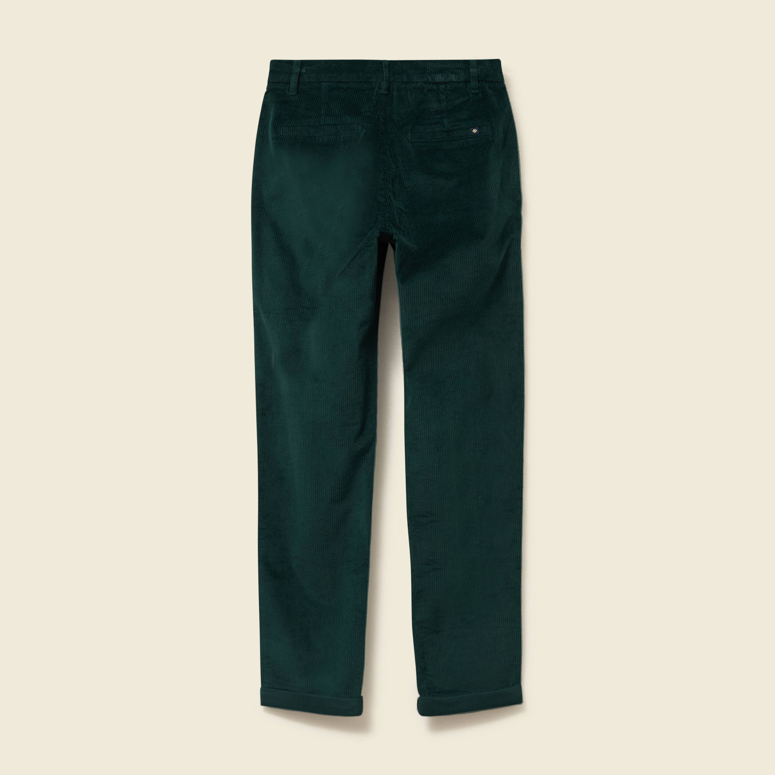 Pantalon large 7/8&egrave;me taille haute vert fonc&eacute; femme