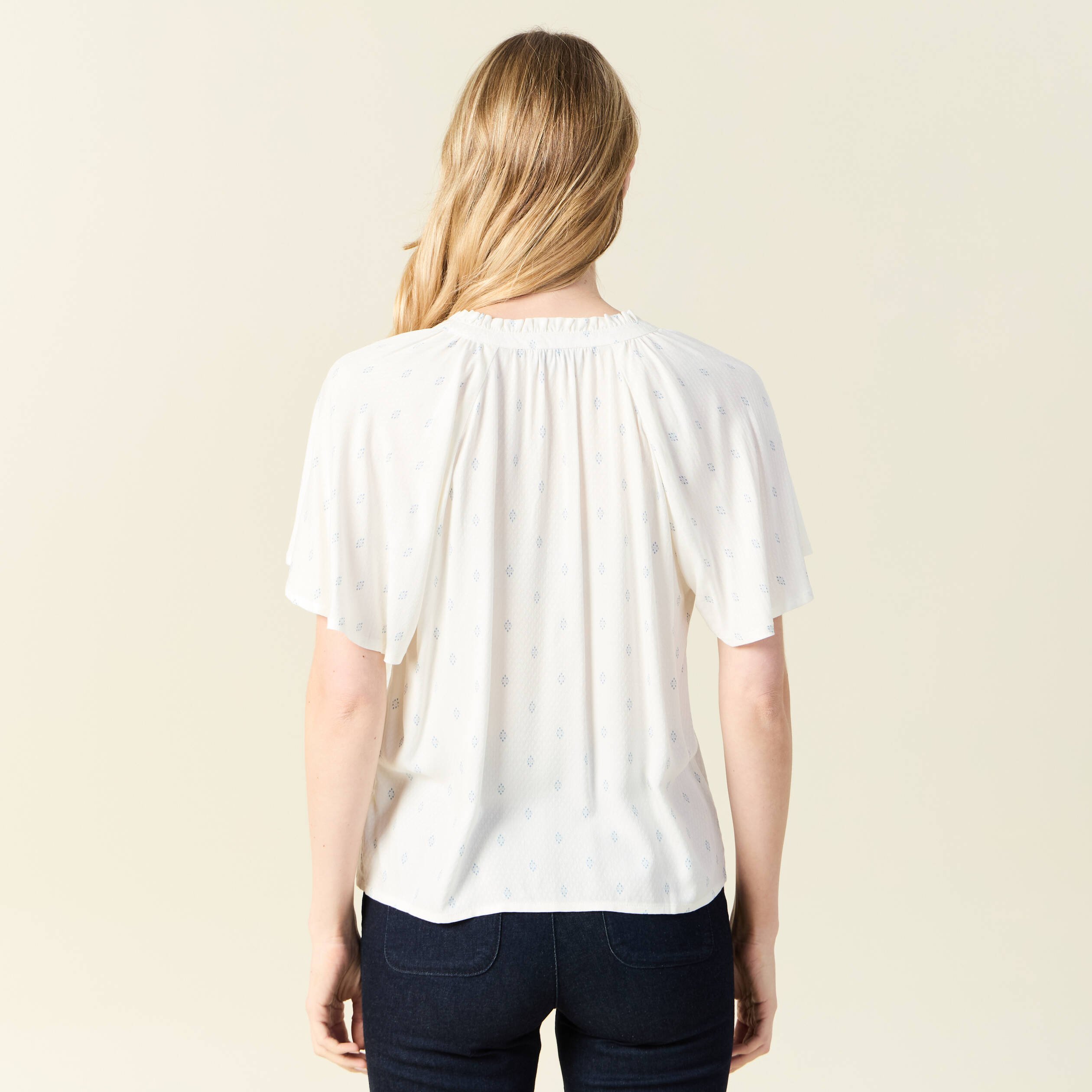 blouse manches courtes bleu ciel femme Blouse manches courtes bleu ciel femme