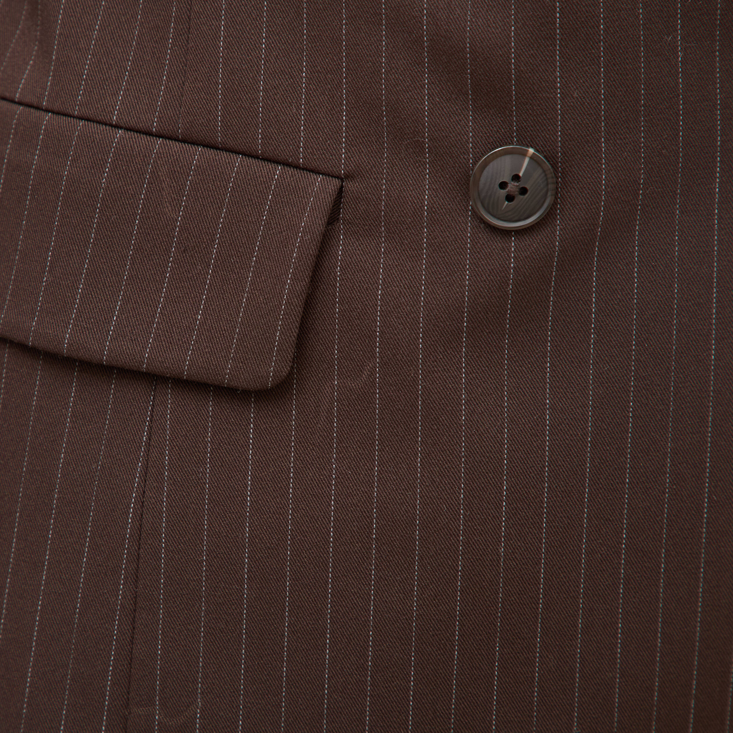 Blazer manches longues col tailleur marron fonc&eacute; femme
