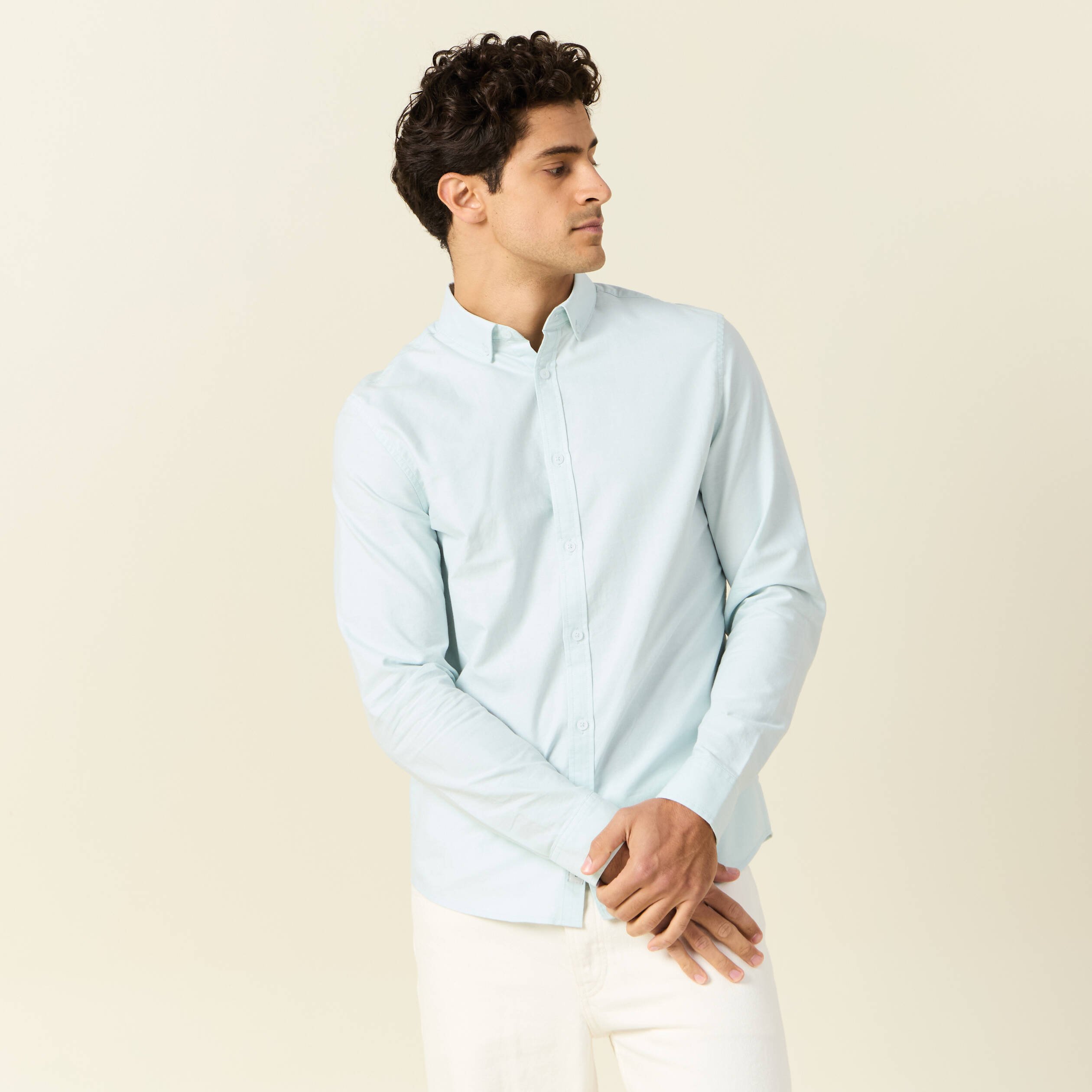 chemise manches longues bleu gris homme Chemise manches longues bleu gris homme
