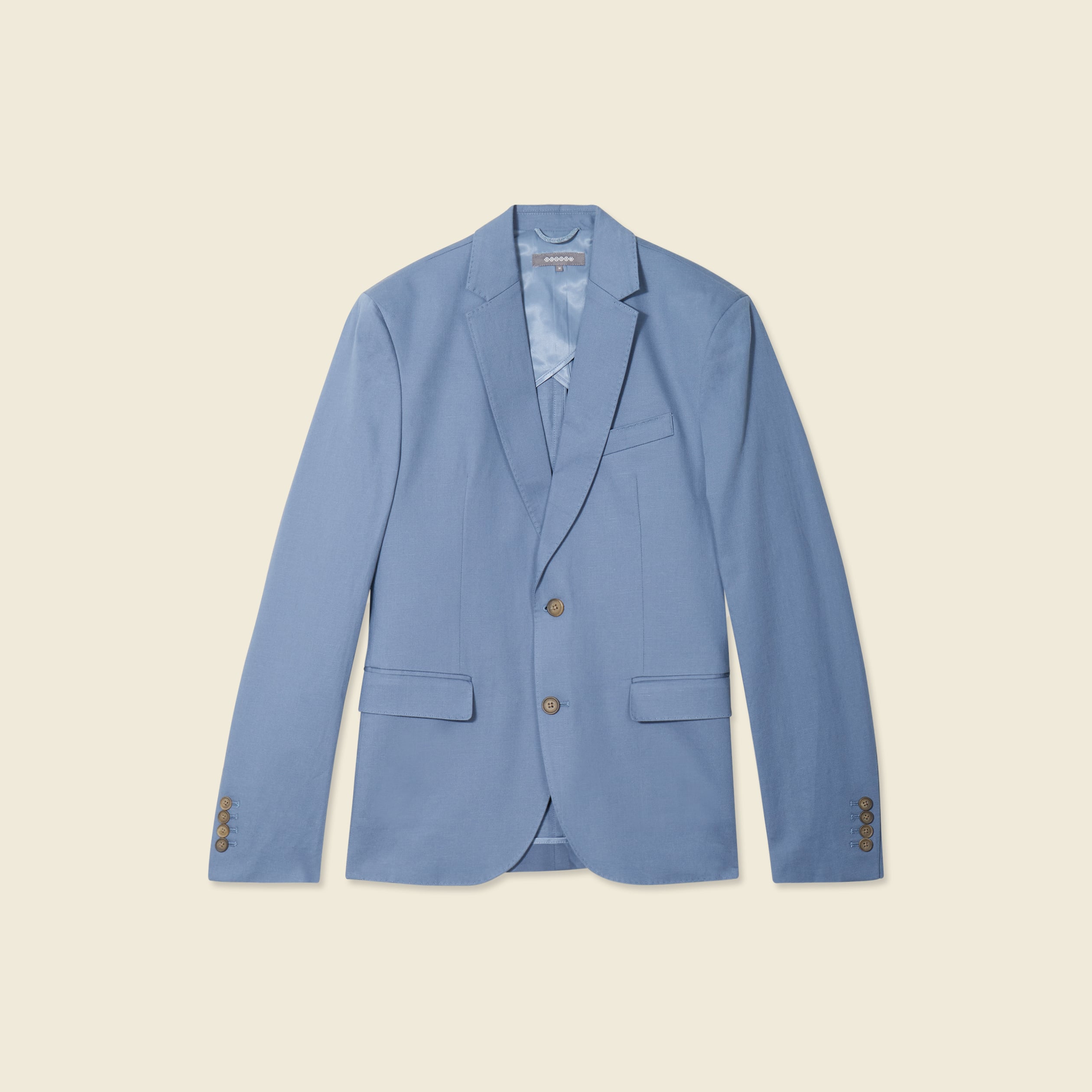 Veste blazer cintr&eacute; bleu fonc&eacute; homme