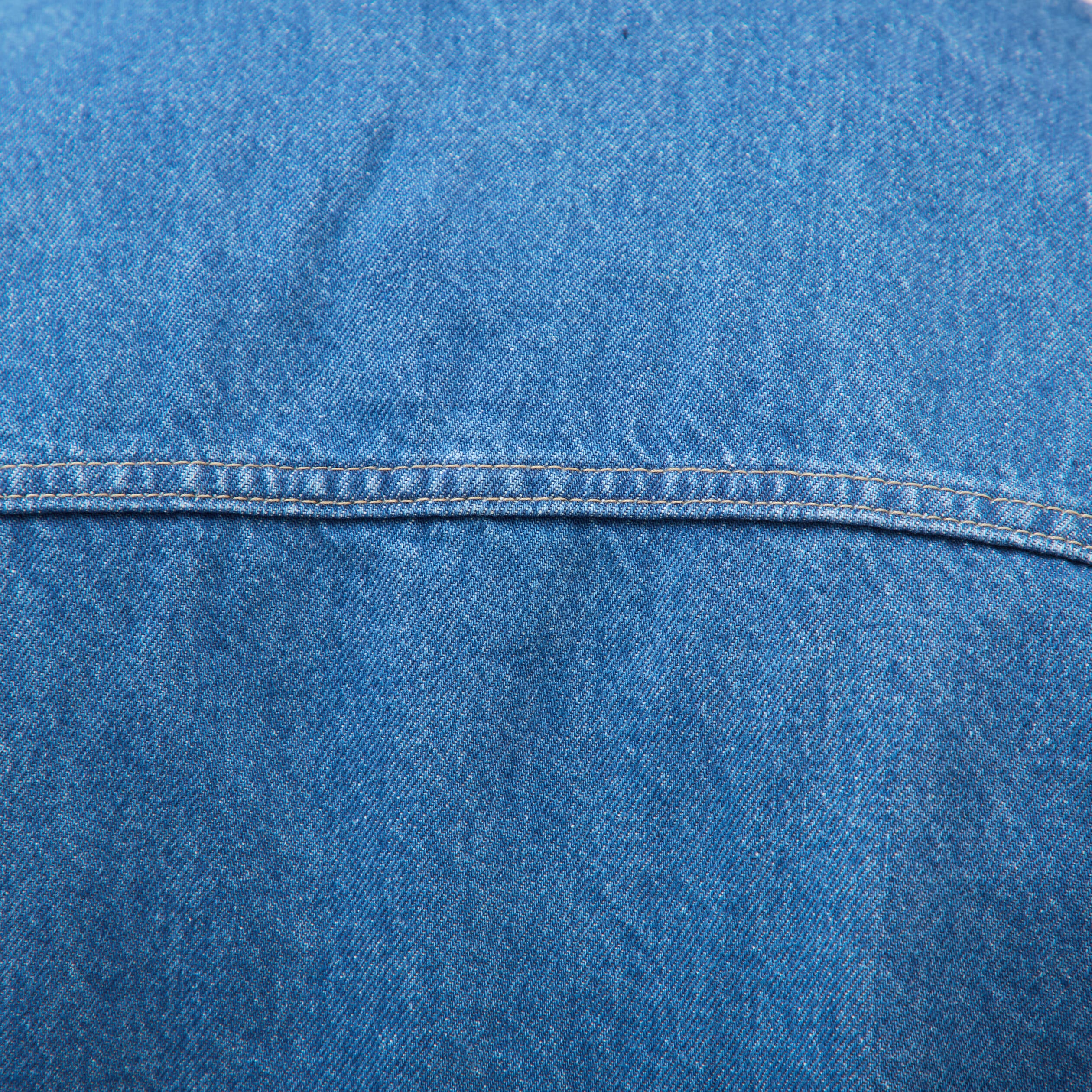 Chemise col am&eacute;ricain manches courtes denim stone homme