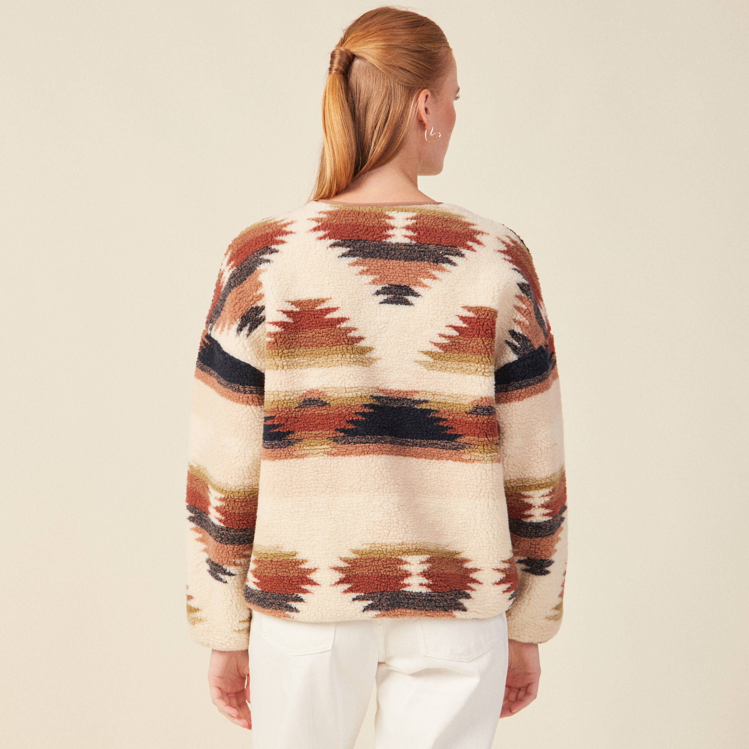 Gilet éco-responsable ecru femme