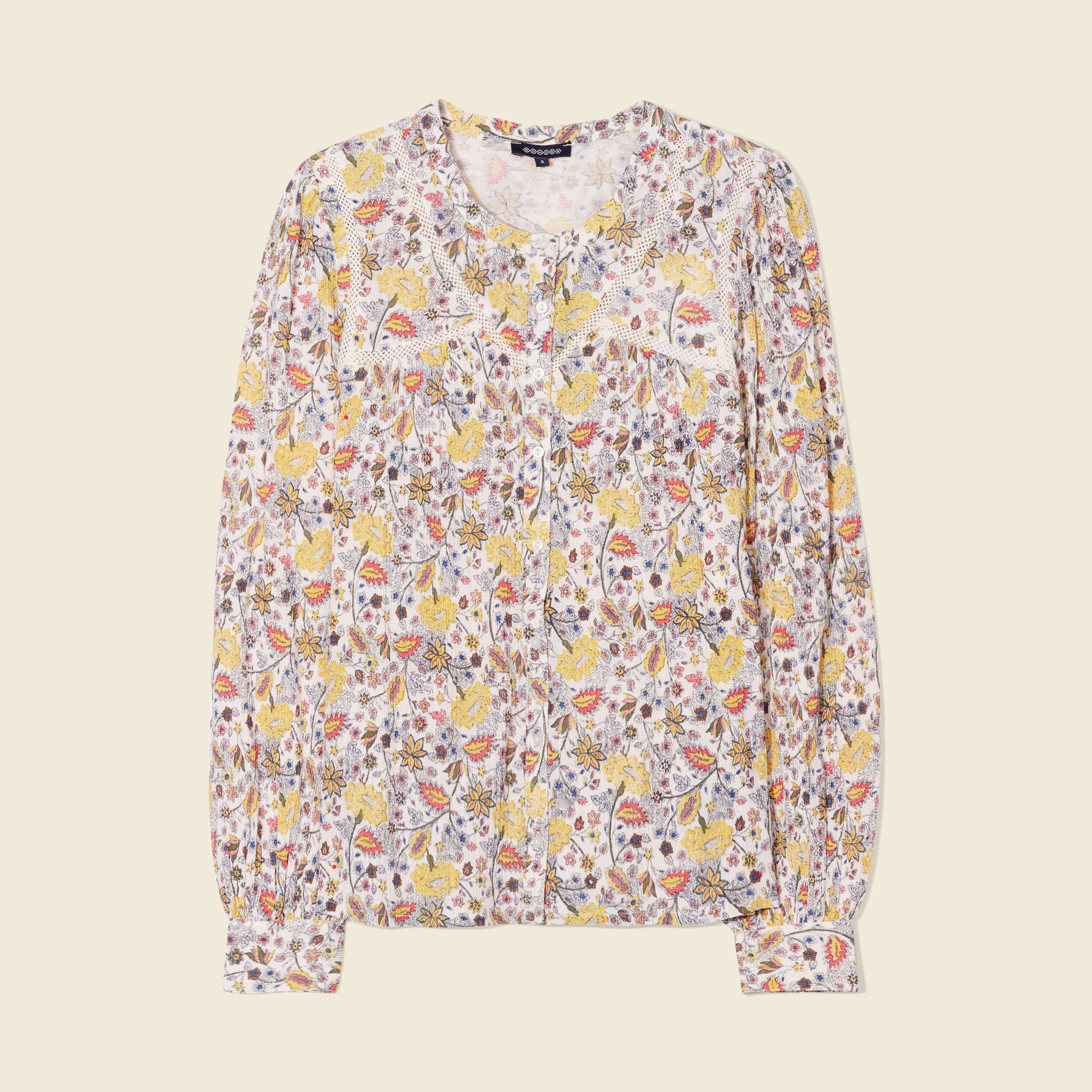 blouse manches longues beige femme Blouse manches longues beige femme