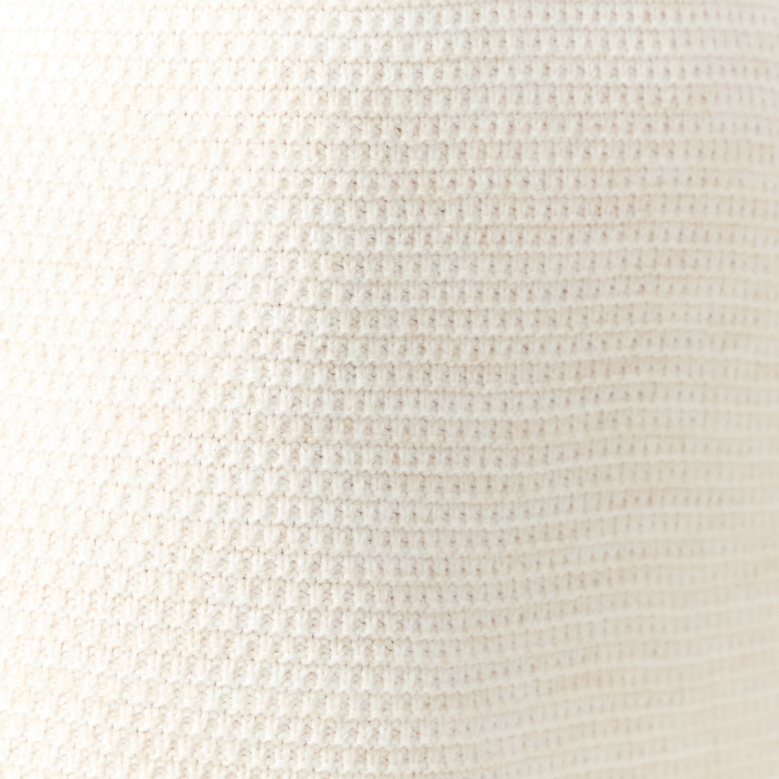 Robe pull droite col bateau creme femme