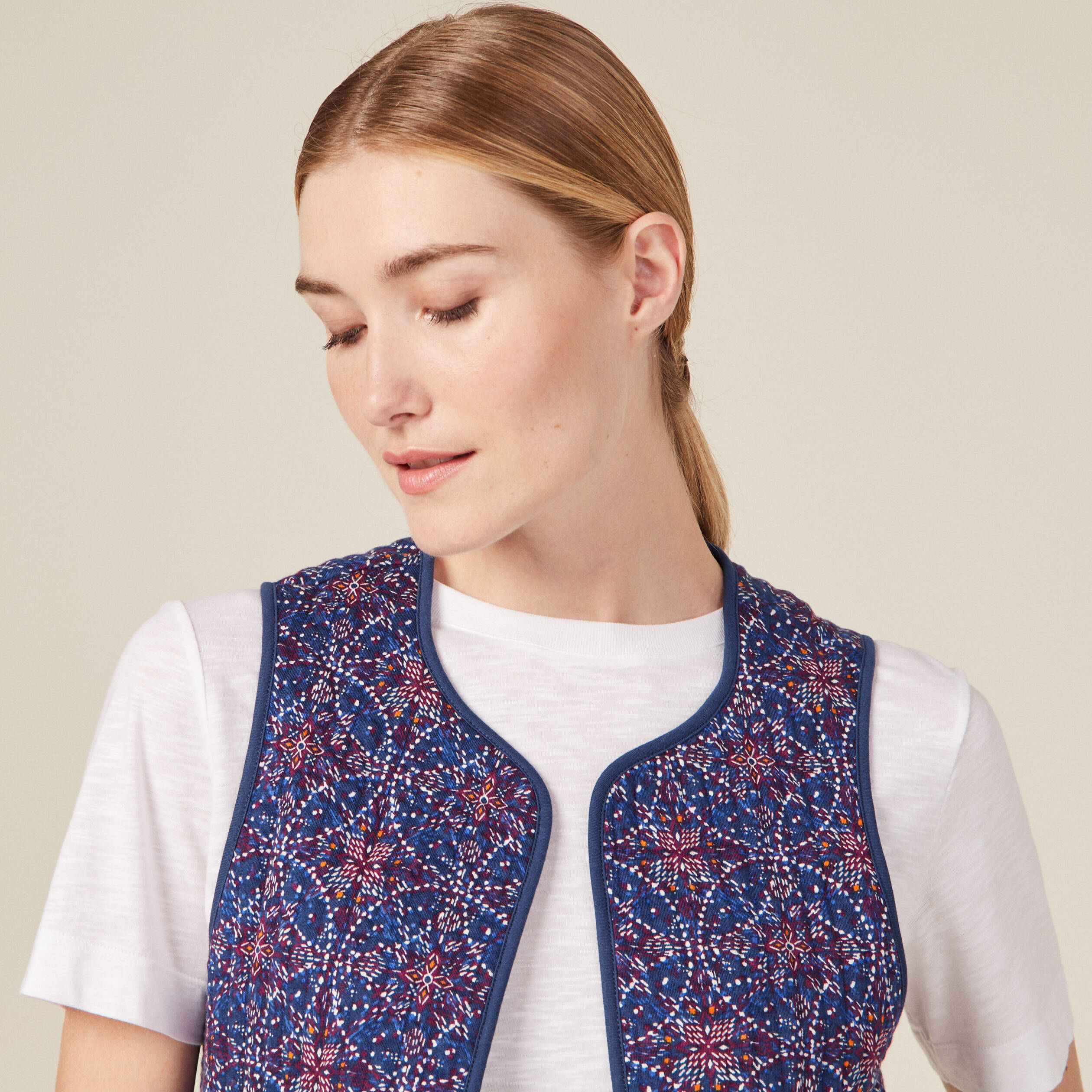 Gilet sans manches bleu marine femme Bonobo