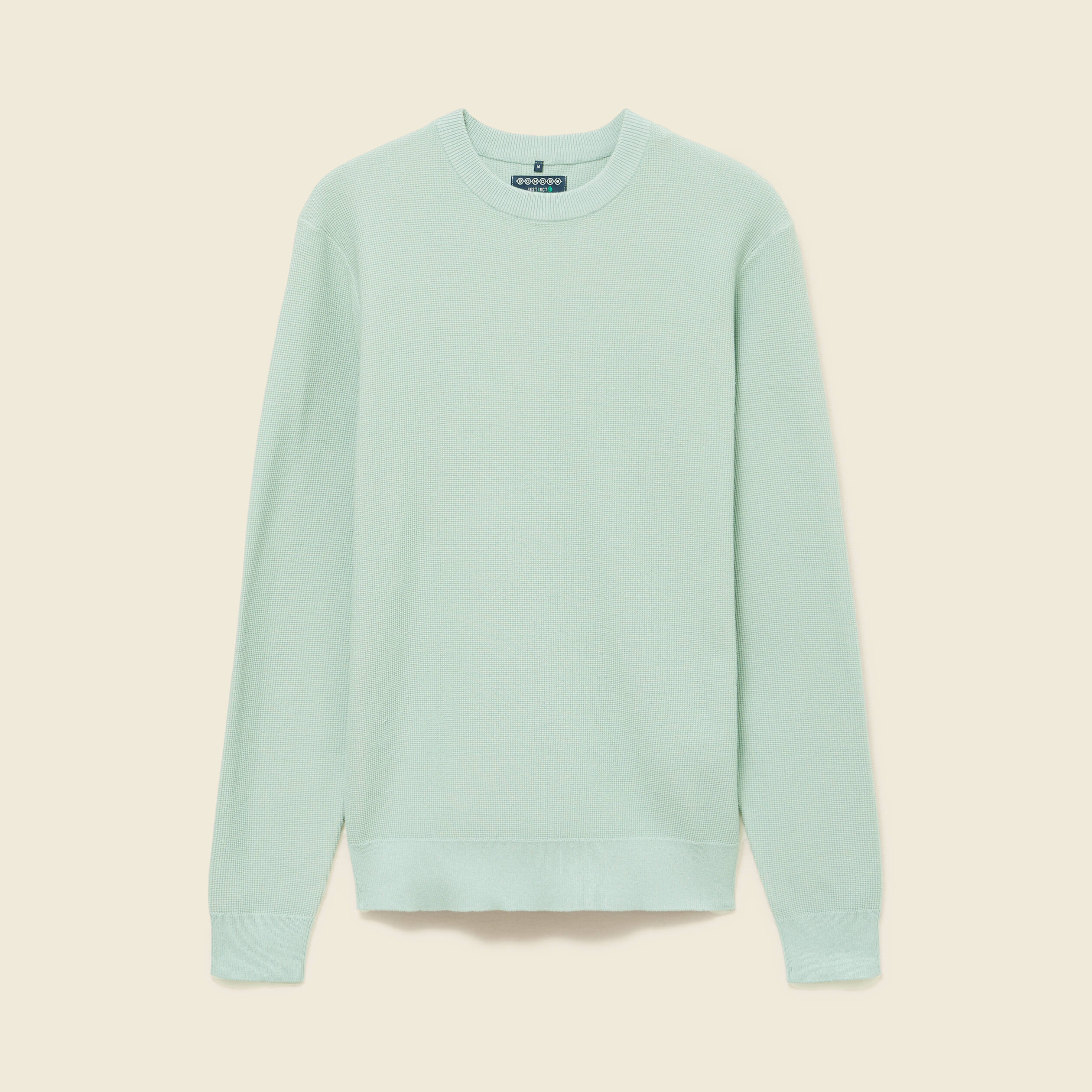 Pull fin col rond manches longues bleu gris homme