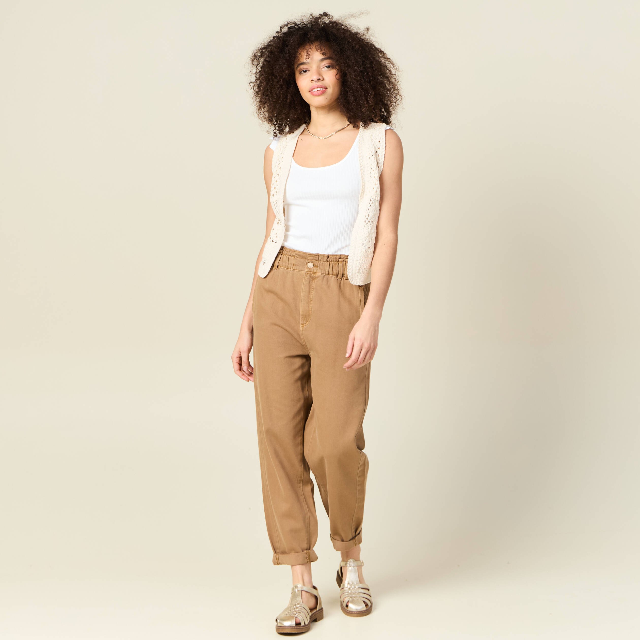 debardeur bretelles larges blanc femme Débardeur bretelles larges blanc femme