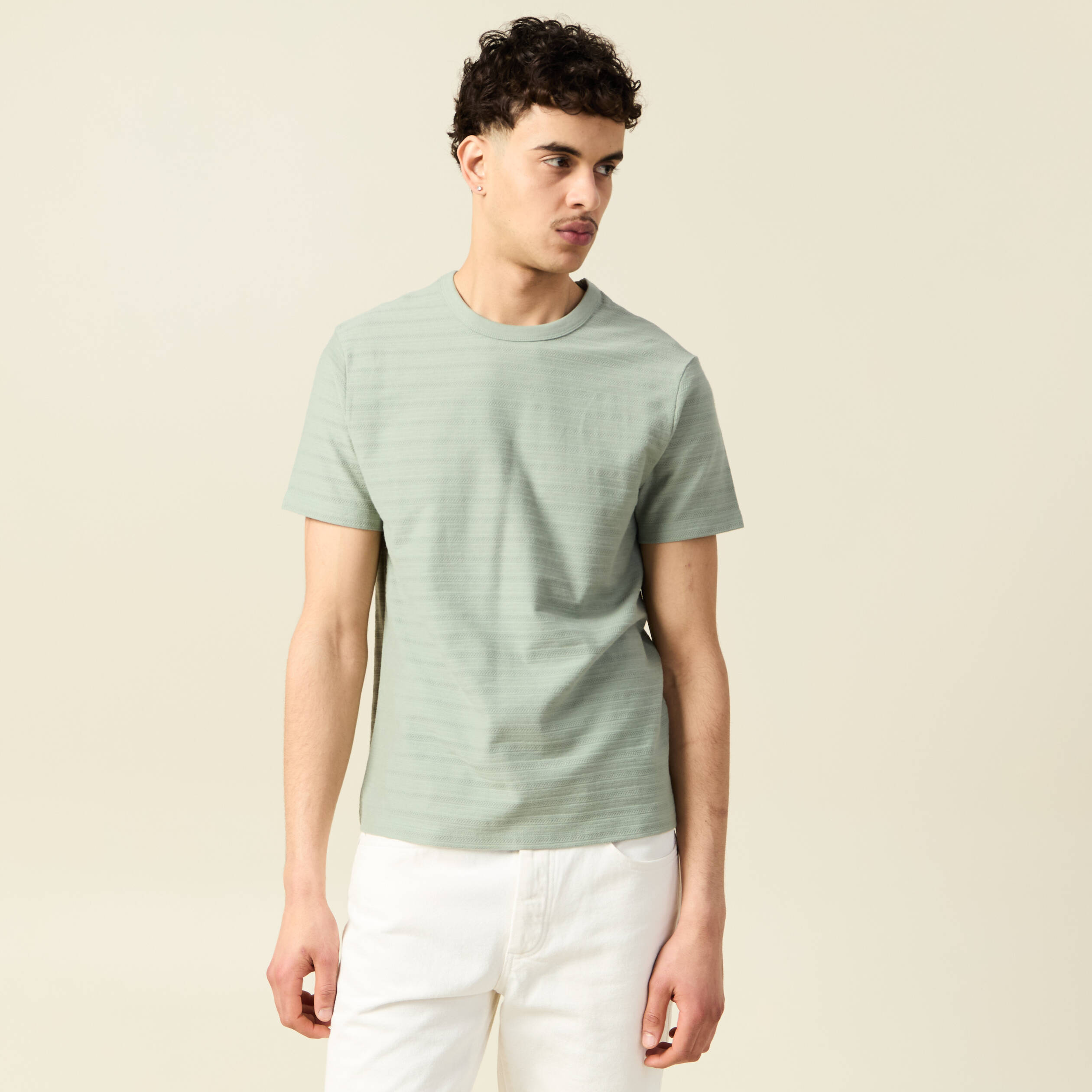 t shirt manches courtes vert olive homme T-shirt manches courtes vert olive homme