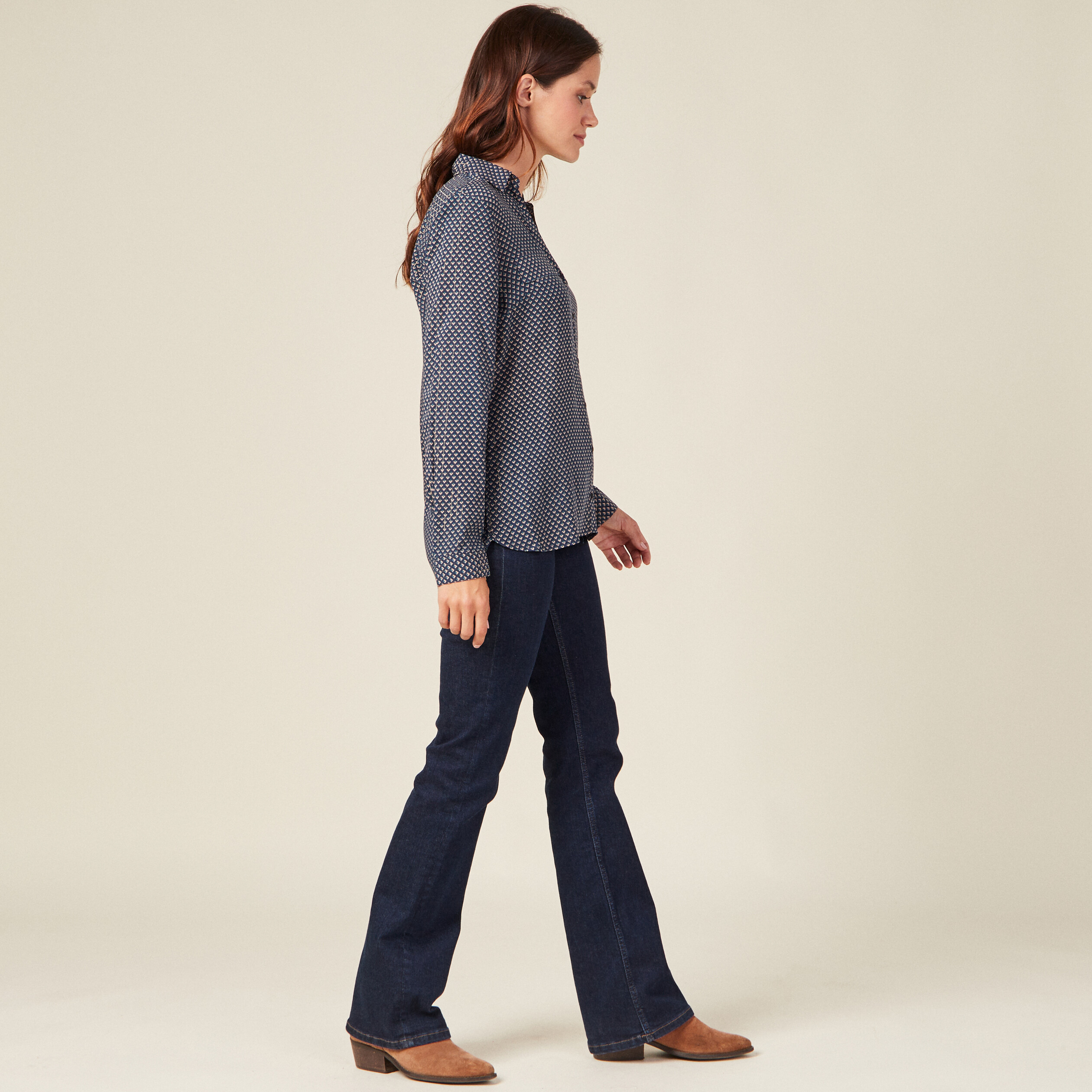 chemise manches longues bleu femme Chemise manches longues bleu femme